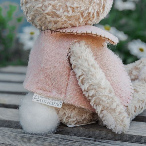 RETIRED - Hutch Studio Original - Hopsley - Hand-Crafted Faux Mohair & Vintage Wool Bunny - Image 3