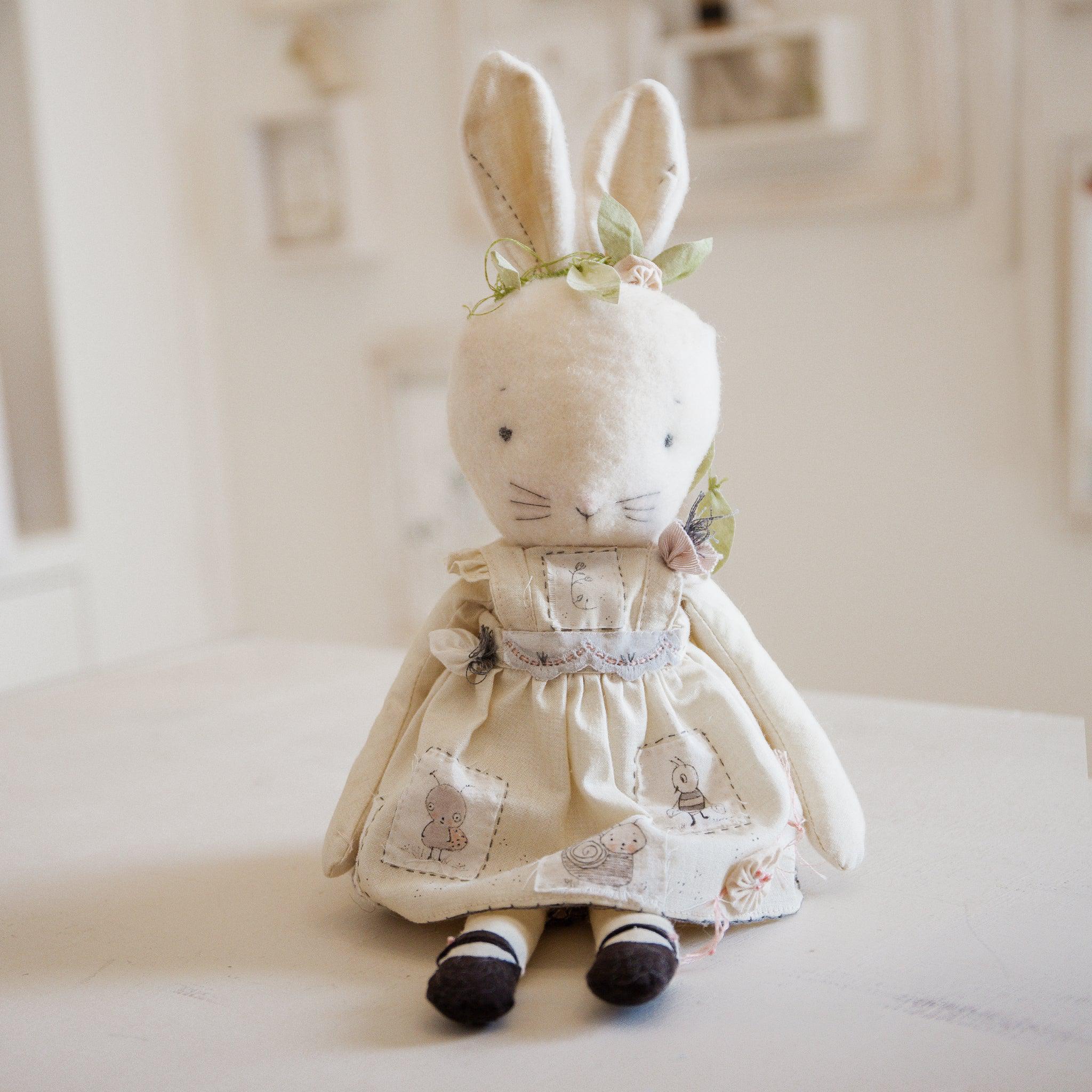 RETIRED - Hutch Studio Original - Lady Bumble Bug - Hand-Crafted Cotton Bunny