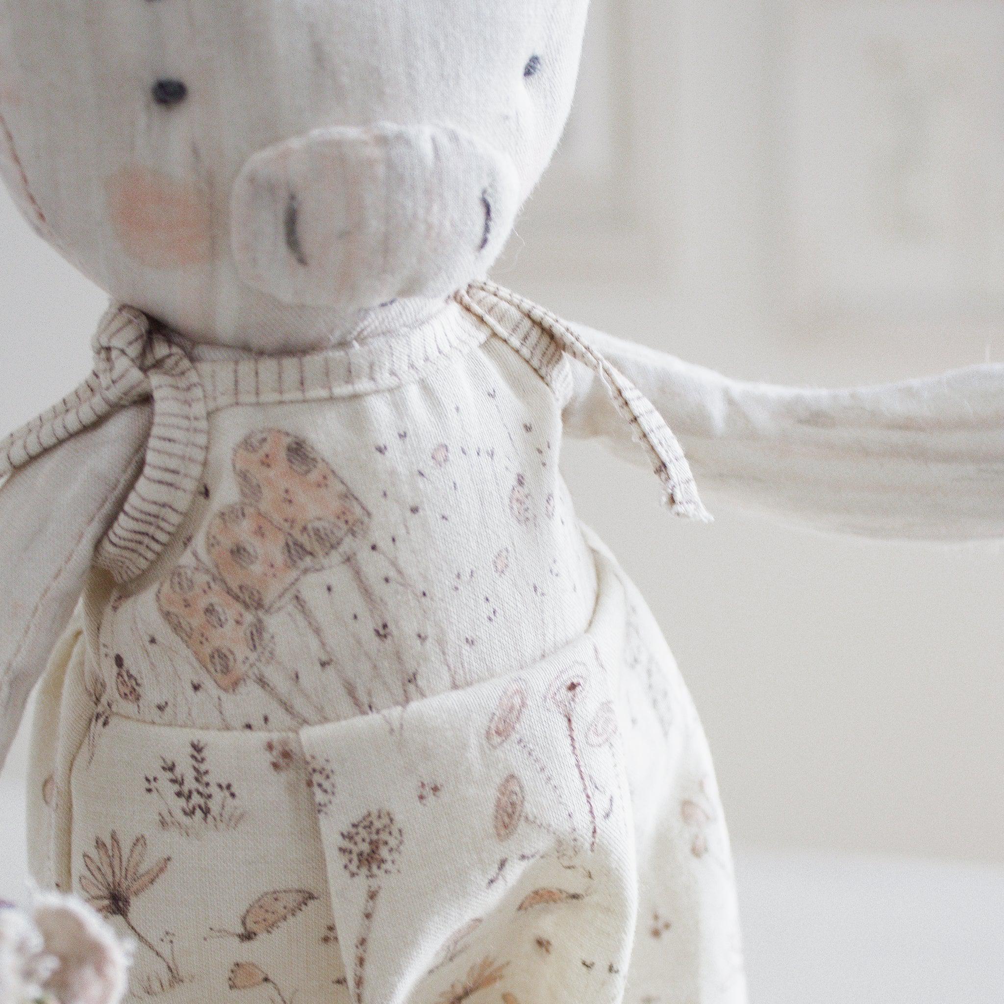 RETIRED - Hutch Studio Original - Pig Penny - Hand-Crafted Cotton Pig - Image 4