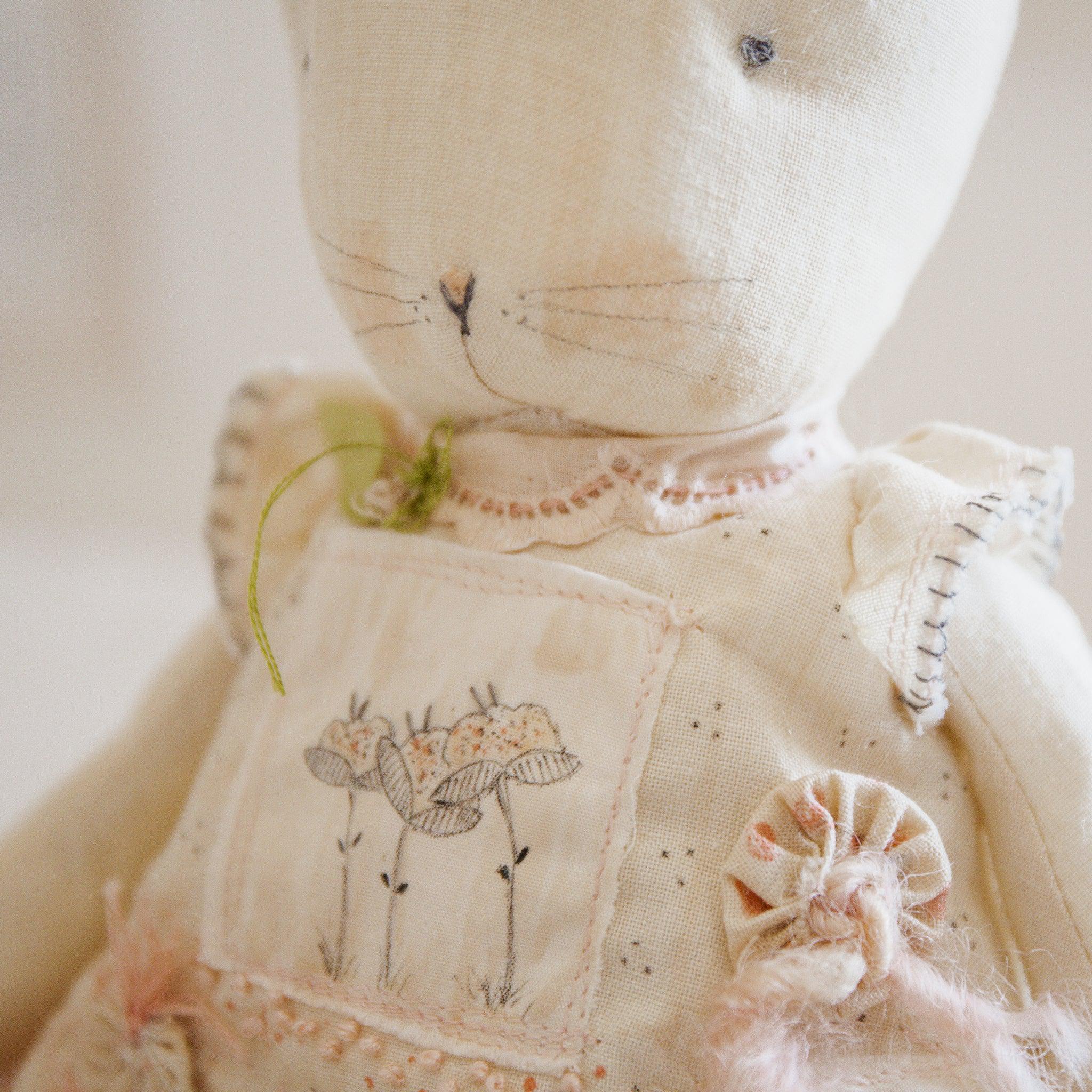 RETIRED - Hutch Studio Original - Pip Poppyseed - Hand-Crafted Cotton Bunny - Image 4