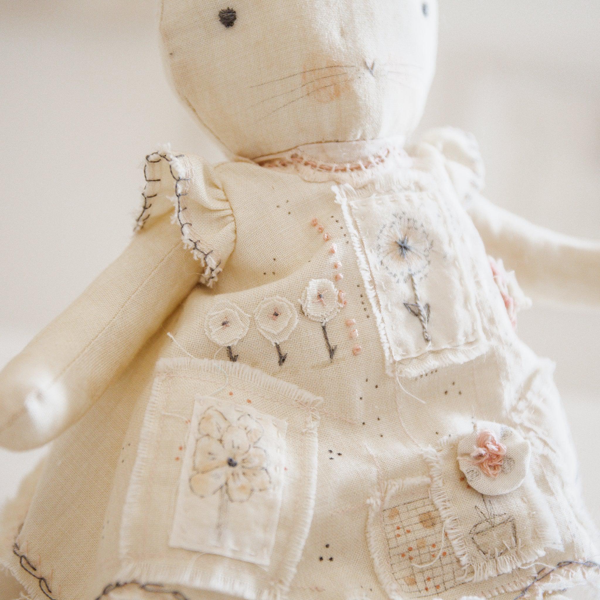 RETIRED - Hutch Studio Original - Pip Poppyseed - Hand-Crafted Cotton Bunny - Image 5