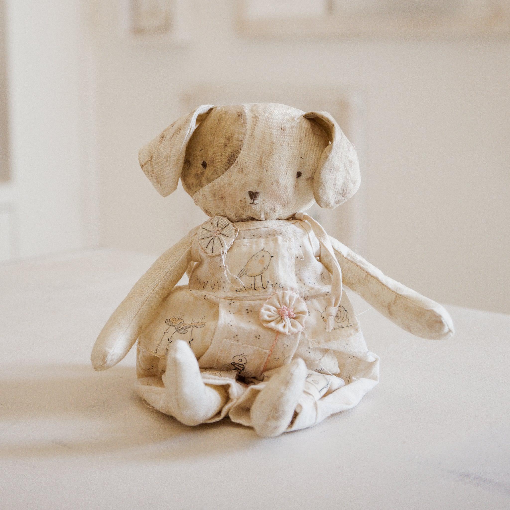 RETIRED - Hutch Studio Original - Puptunia - Hand-Crafted Cotton Puppy