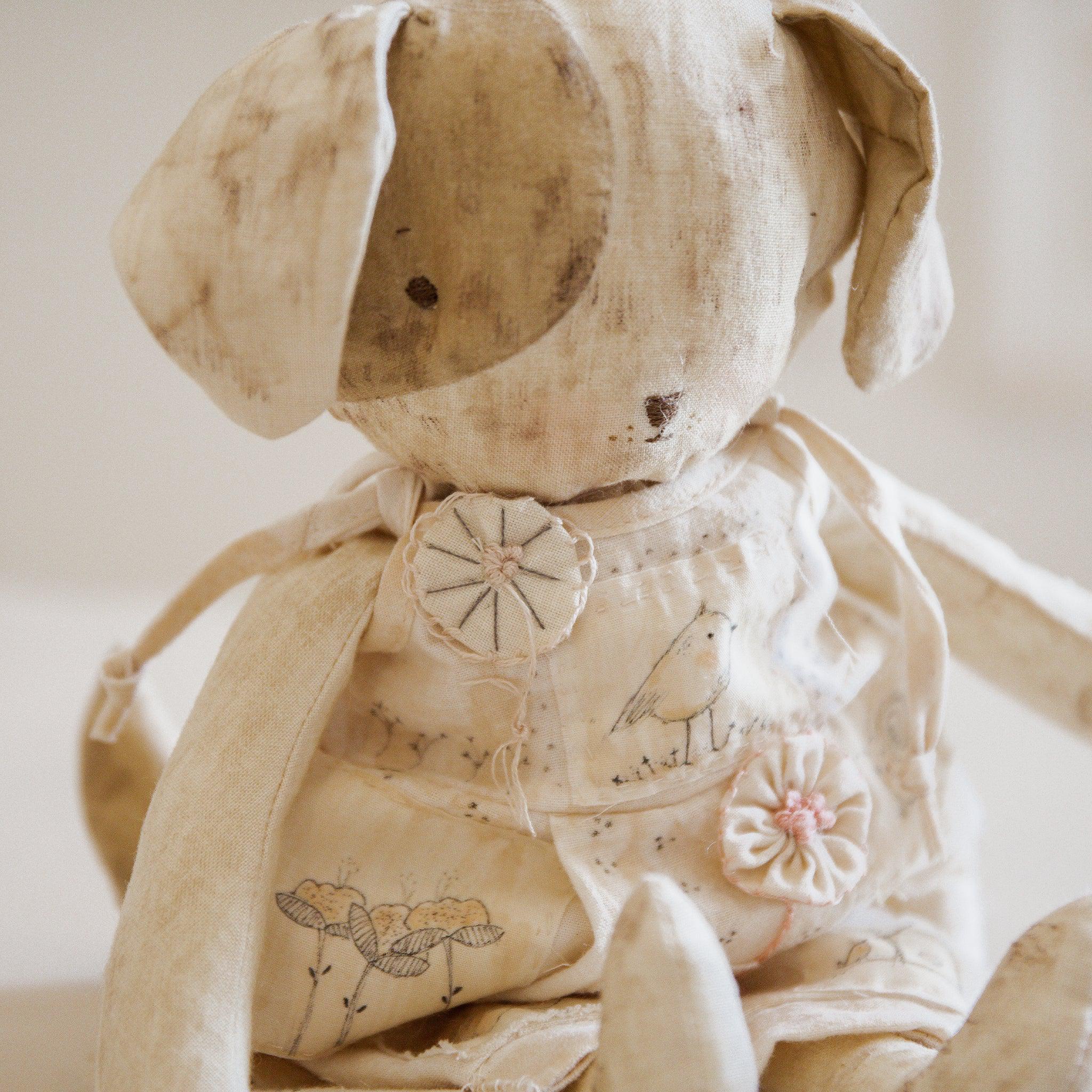 RETIRED - Hutch Studio Original - Puptunia - Hand-Crafted Cotton Puppy - Image 4