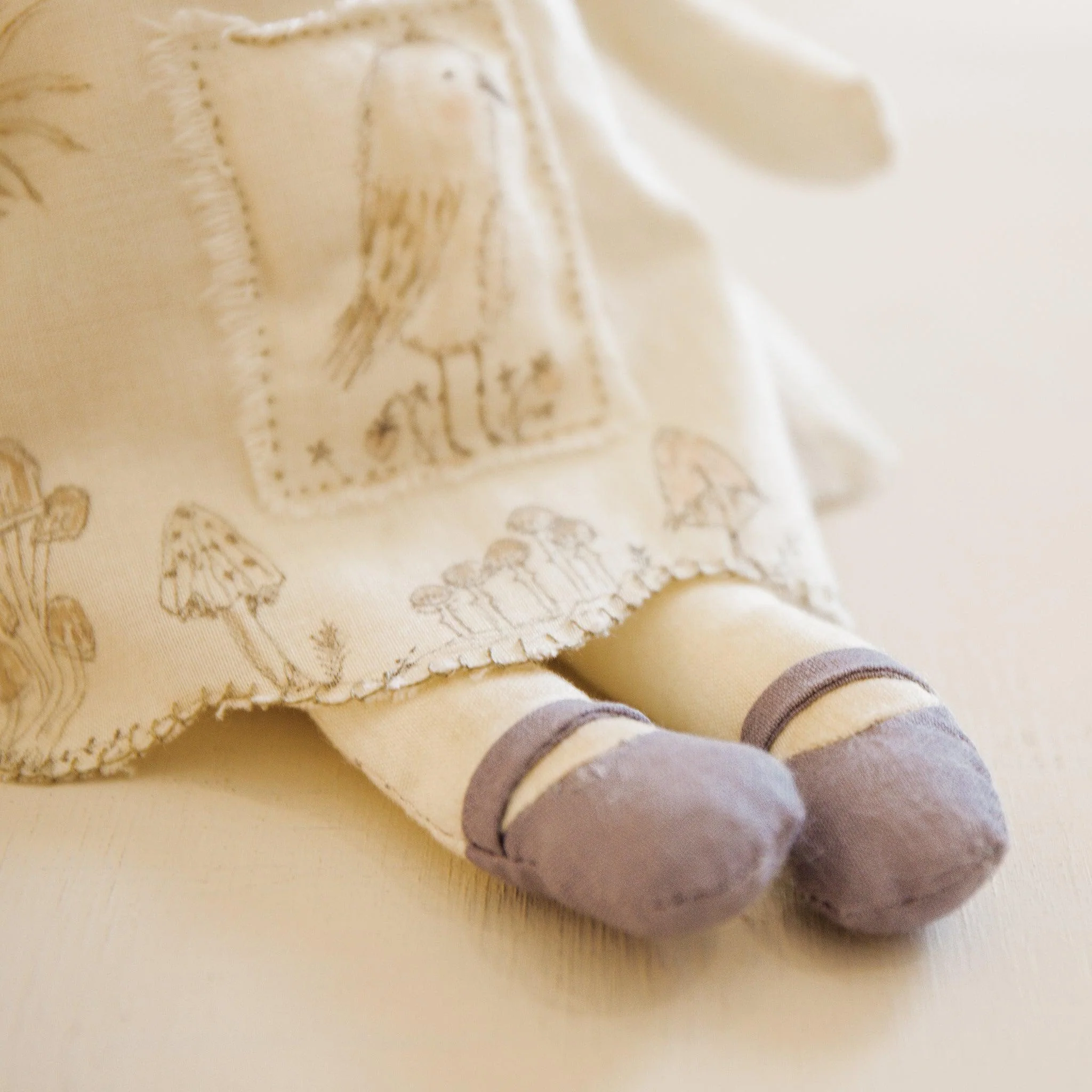 RETIRED - Hutch Studio Original - Teena Toadstool- Hand-Crafted Cotton & Knit Bunny - Image 4
