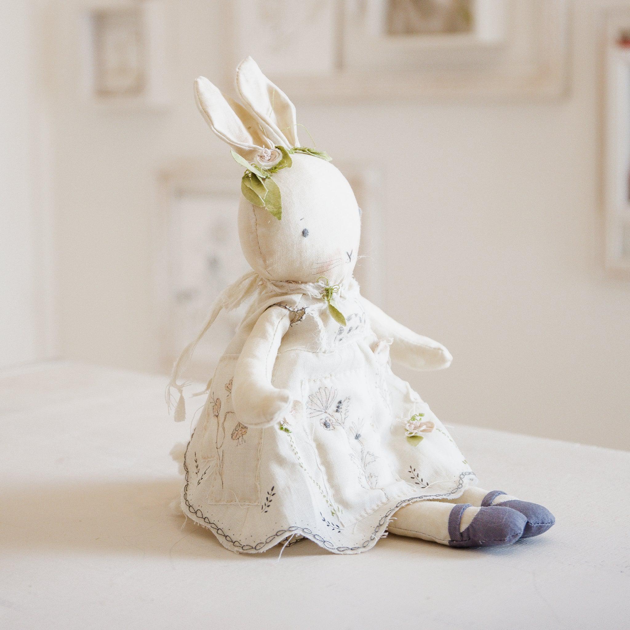 RETIRED - Hutch Studio Original - Thelma Thistle - Hand-Crafted Cotton Bunny - Image 2