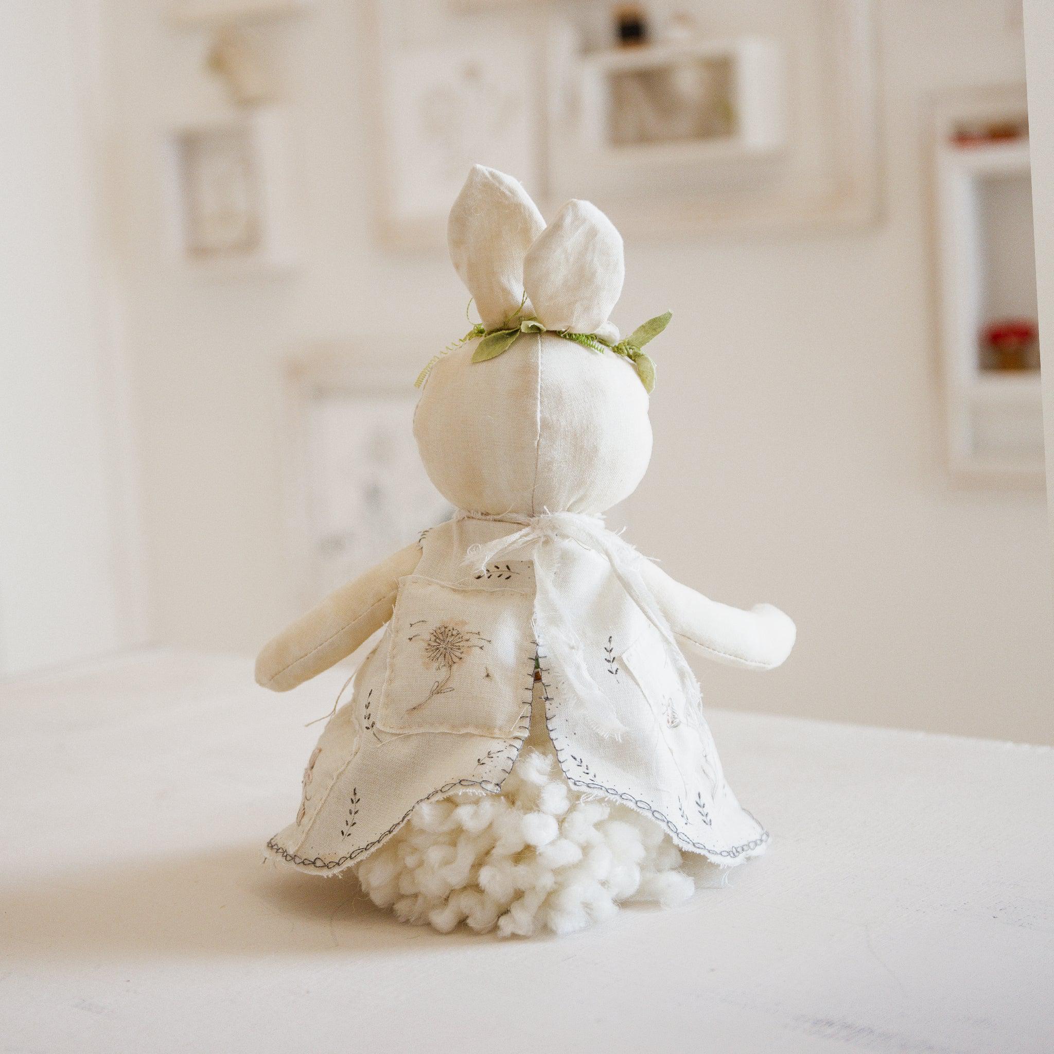 RETIRED - Hutch Studio Original - Thelma Thistle - Hand-Crafted Cotton Bunny - Image 3