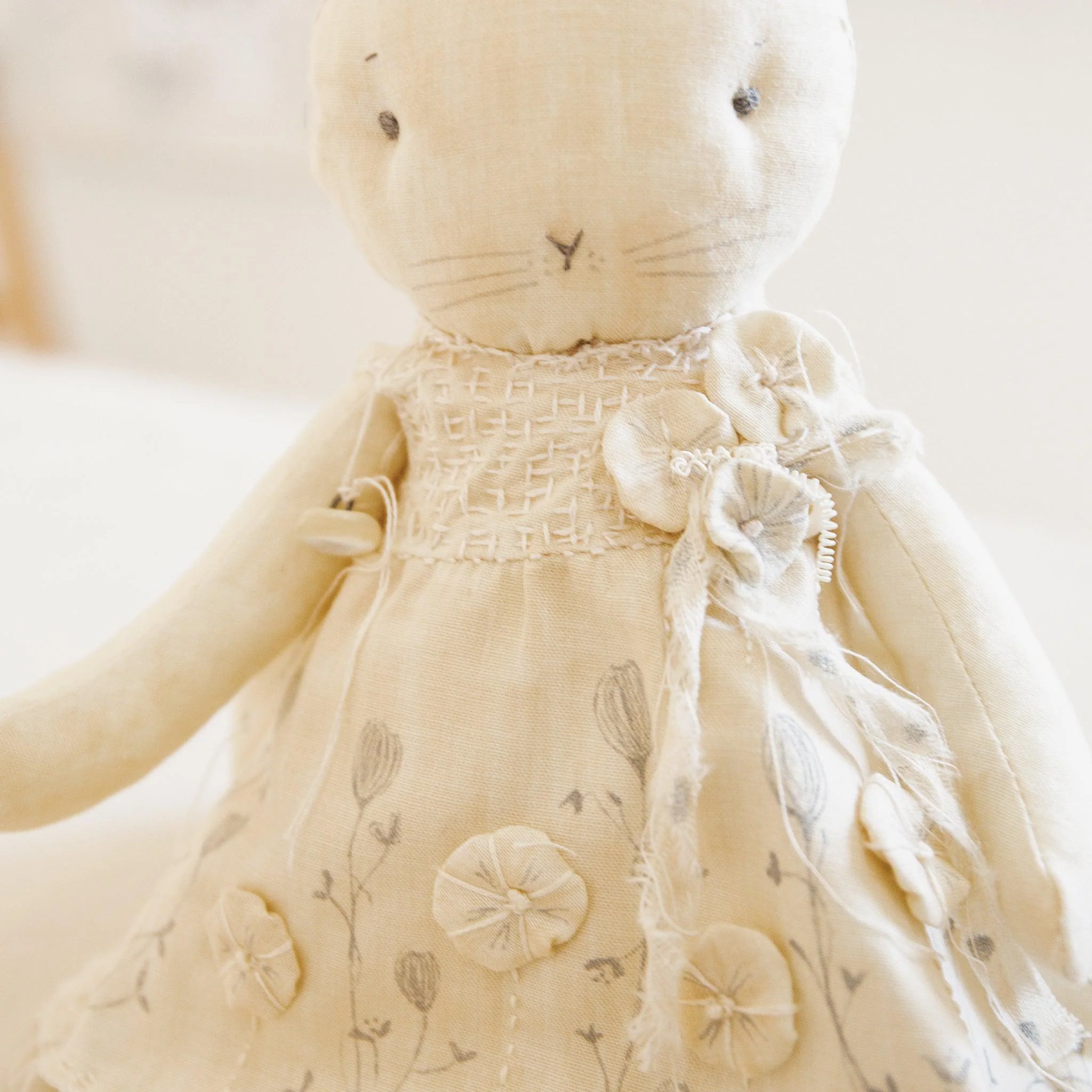 RETIRED - Hutch Studio Original - Tula Tumbleweed - Hand-Crafted Cotton & Knit Bunny - Image 4