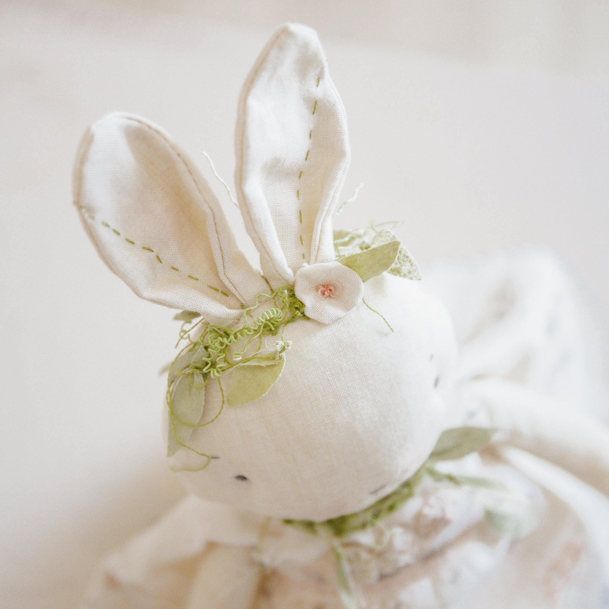 RETIRED - Hutch Studio Original - Willa Wildflower - Hand-Crafted Cotton Bunny - Image 5