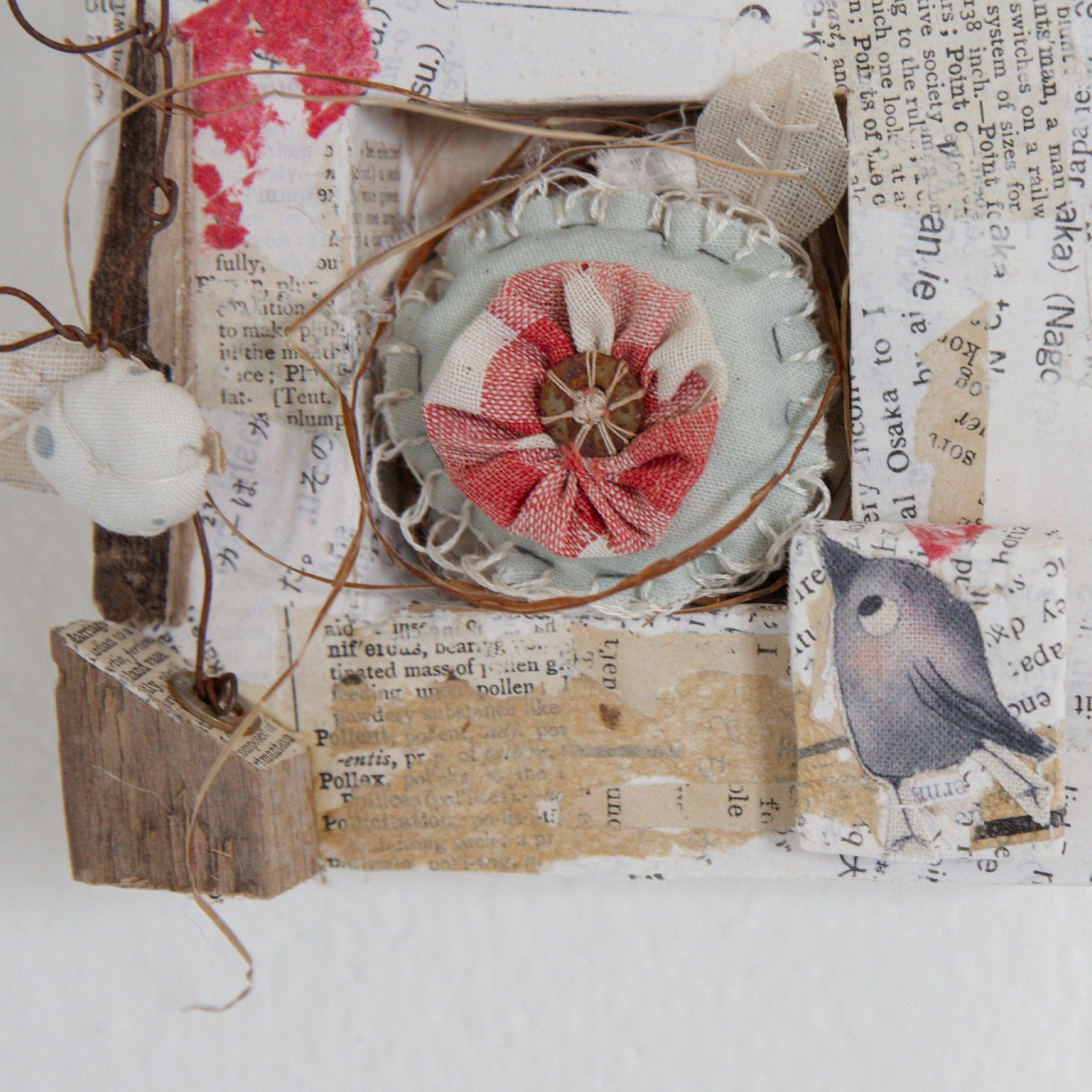 RETIRED - Hutch Studio - Paws and Caws Collage Collection | Yo-Yo Crow - Image 2