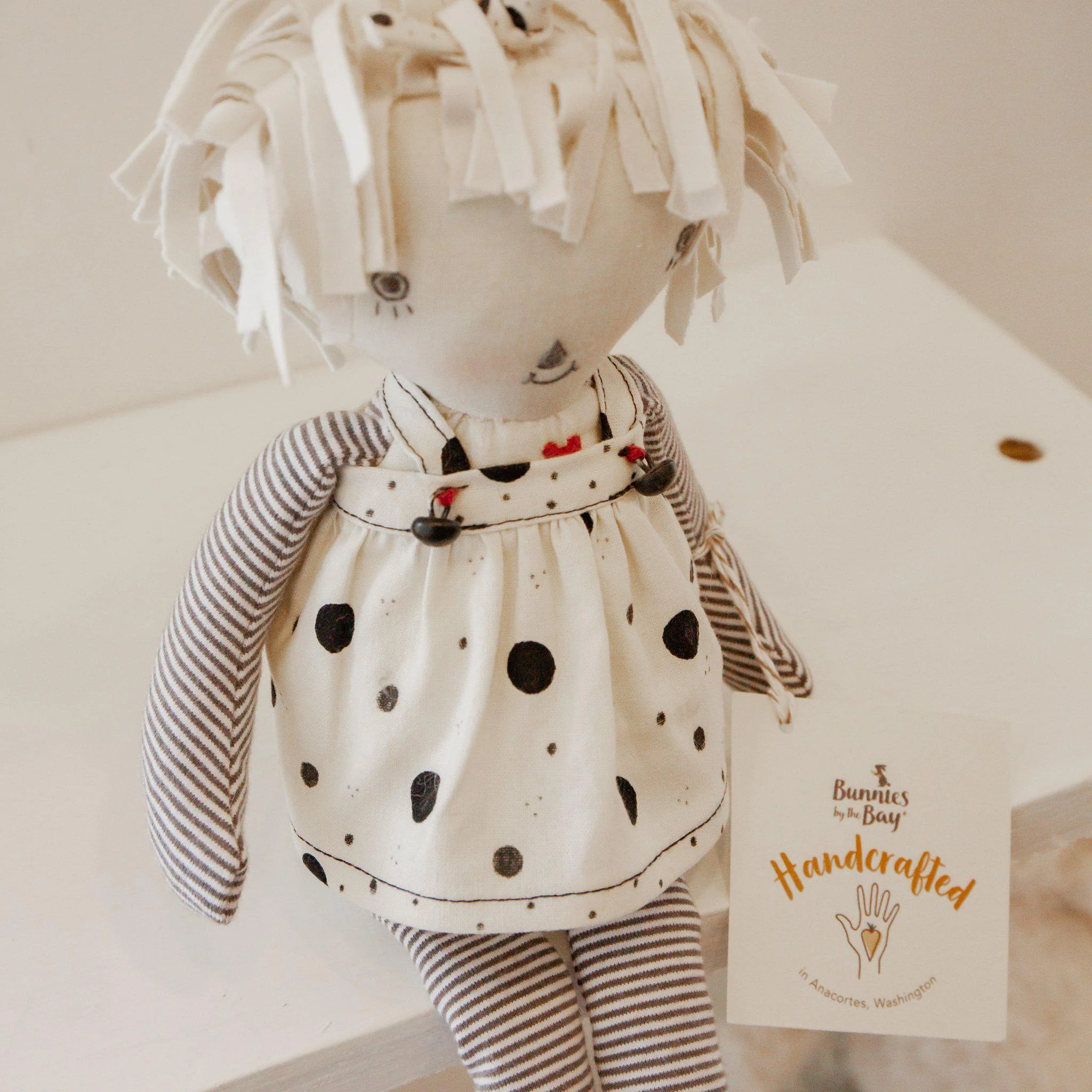RETIRED - Hutch Studio - Raggedy Boo 1 - One of a Kind Rag Doll - Image 5