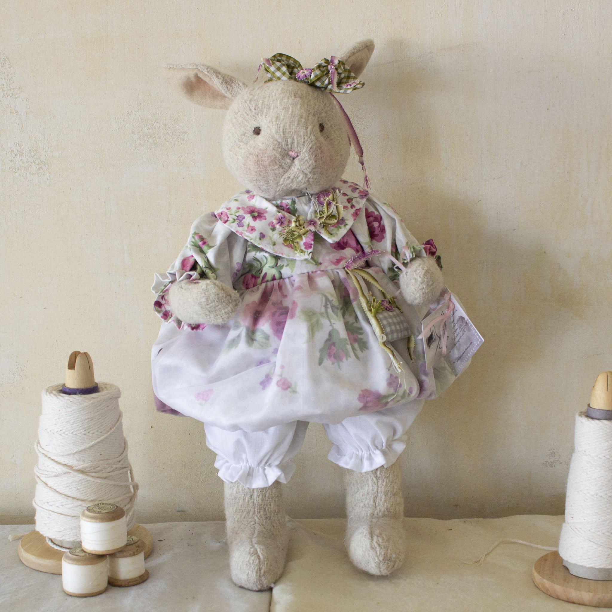 RETIRED - Hutch Studio - Rosey Posey - One Of A Kind Bunny