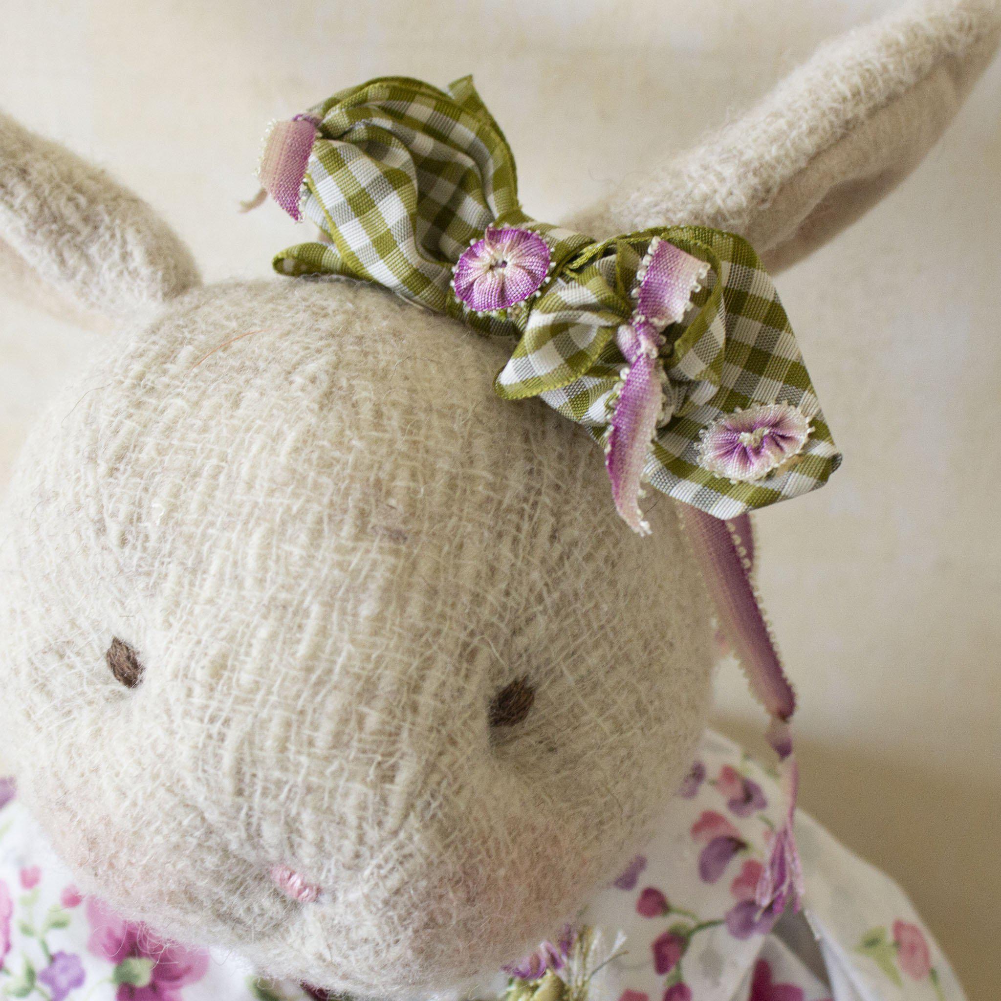 RETIRED - Hutch Studio - Rosey Posey - One Of A Kind Bunny - Image 2