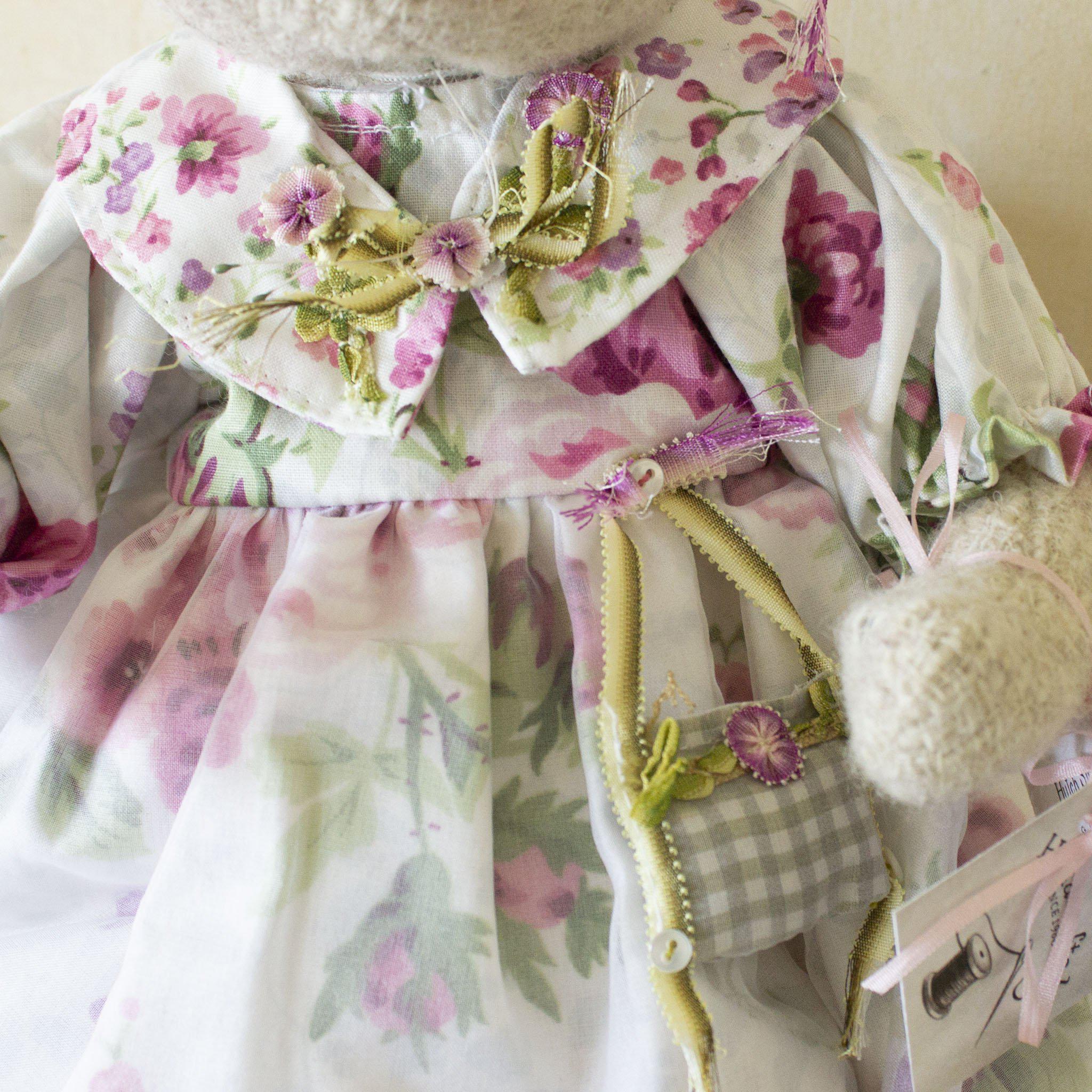 RETIRED - Hutch Studio - Rosey Posey - One Of A Kind Bunny - Image 4