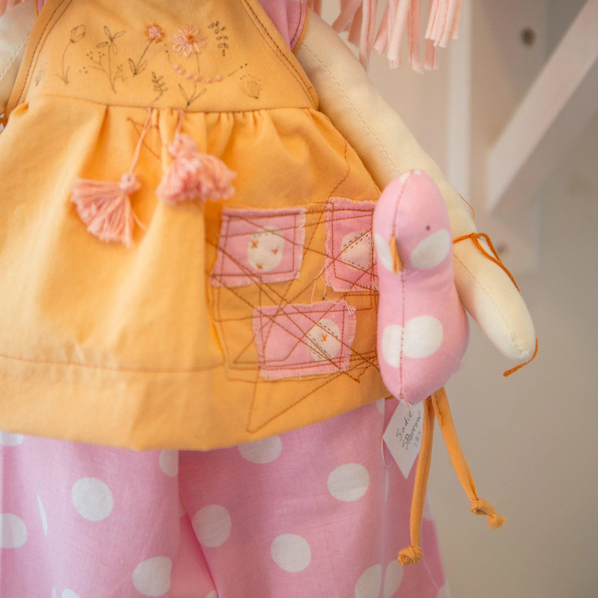 RETIRED - Hutch Studio - Sadie Sparrow B - Make and Mend One of a Kind Doll - Image 2