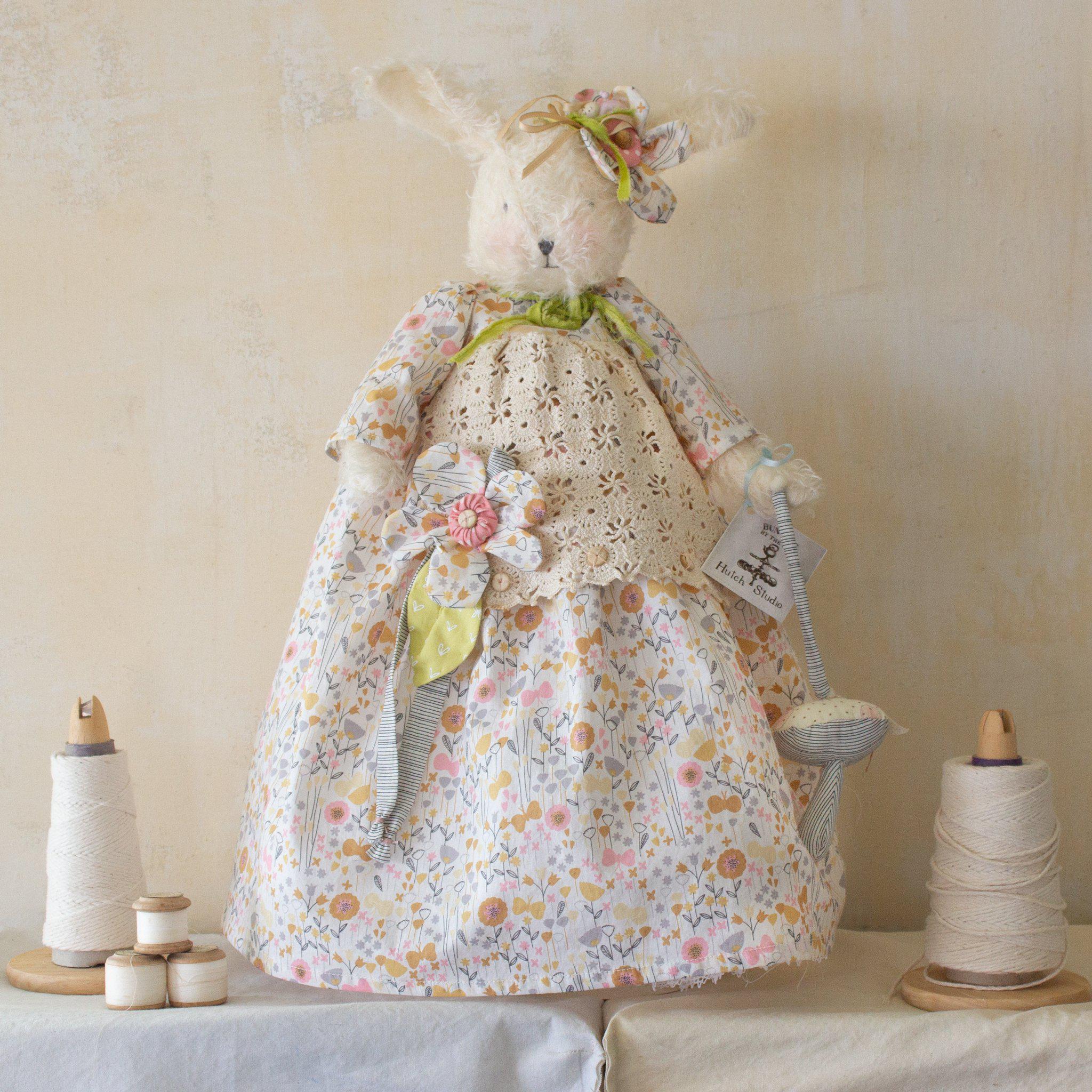 RETIRED - Hutch Studio - Miss Mustard Seed - One Of A Kind Bunny