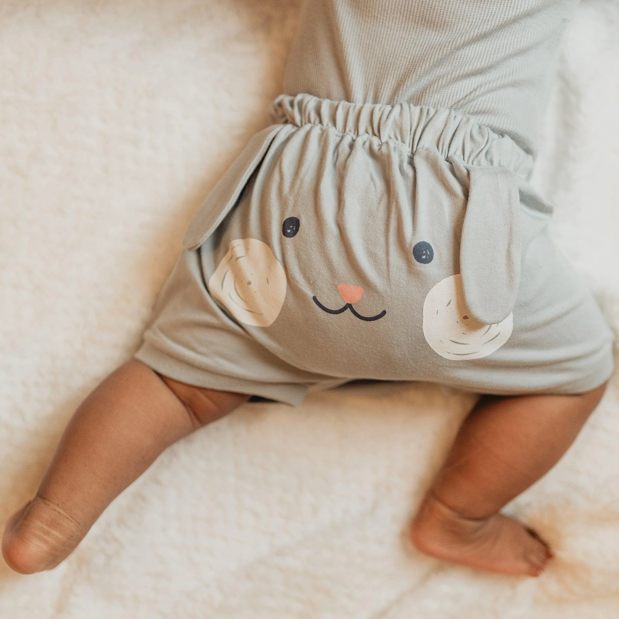 RETIRED - Organic Bunny Bloomers - Pearl Blue - Image 2