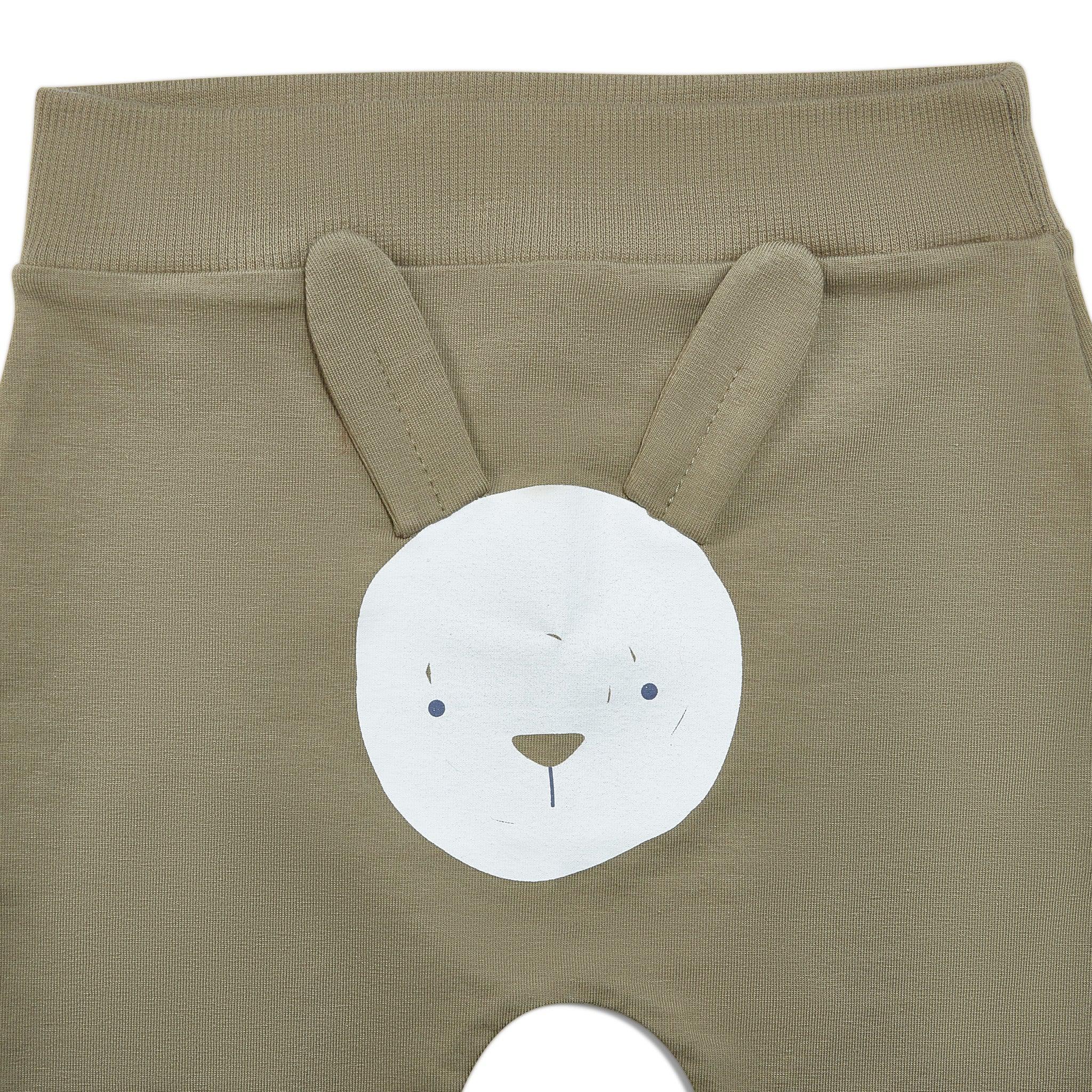 RETIRED - Organic Long Sleeve Bunny Pant Set - Bayleaf - Image 10