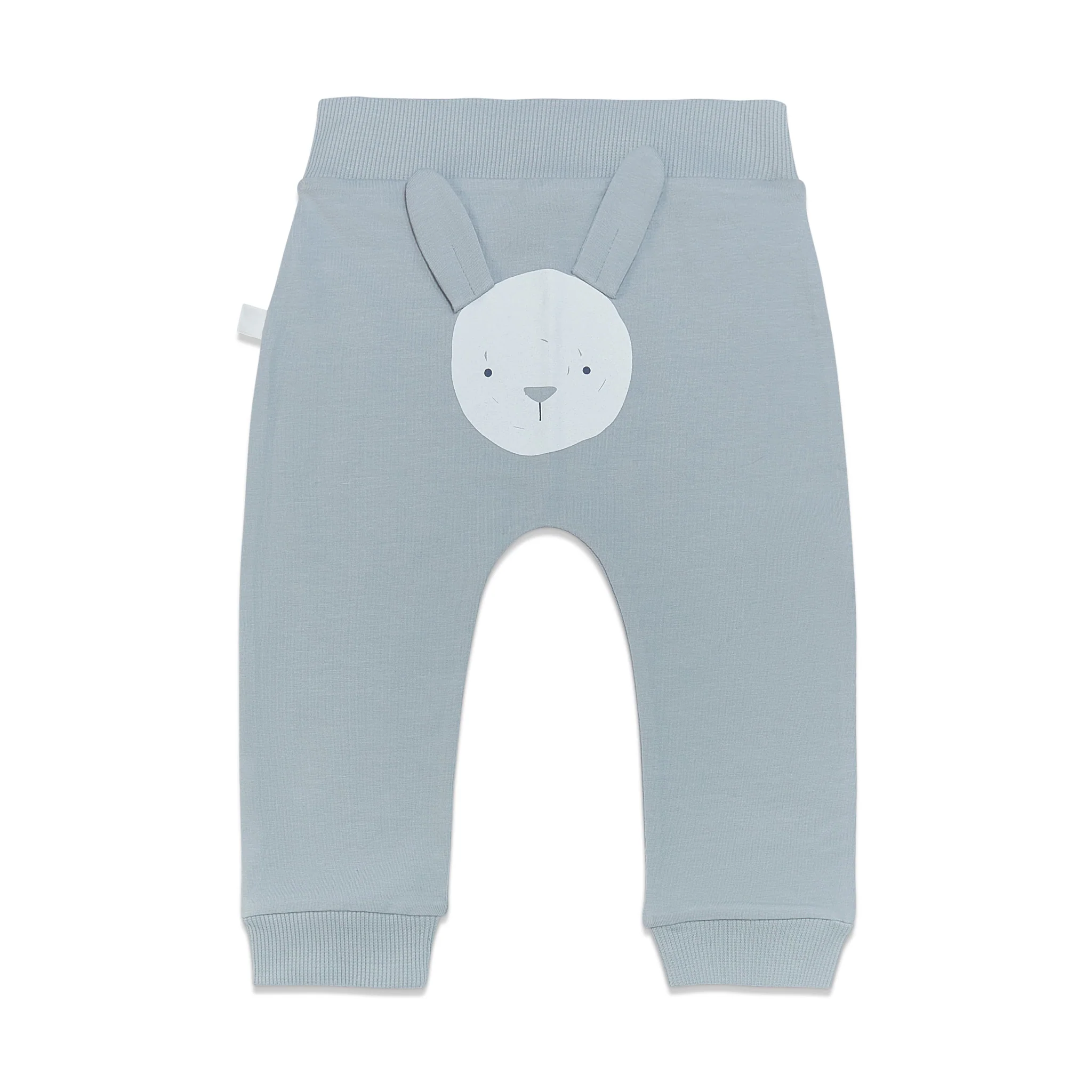 RETIRED - Organic Long Sleeve Bunny Pant Set - Pearl Blue - Image 10