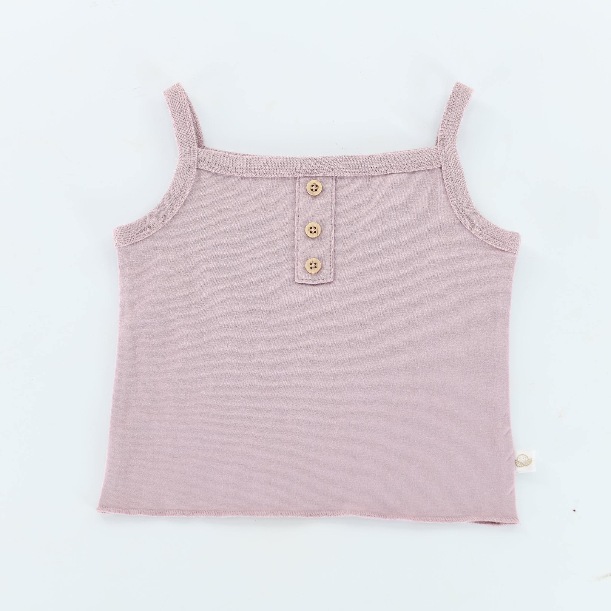 RETIRED - Organic Button Tank - Wood Rose