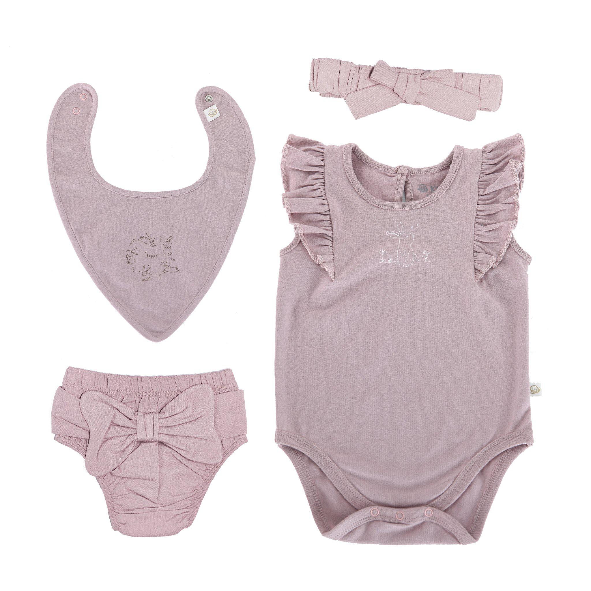RETIRED - Kudaa Organic Frilly Gift Set - Wood Rose