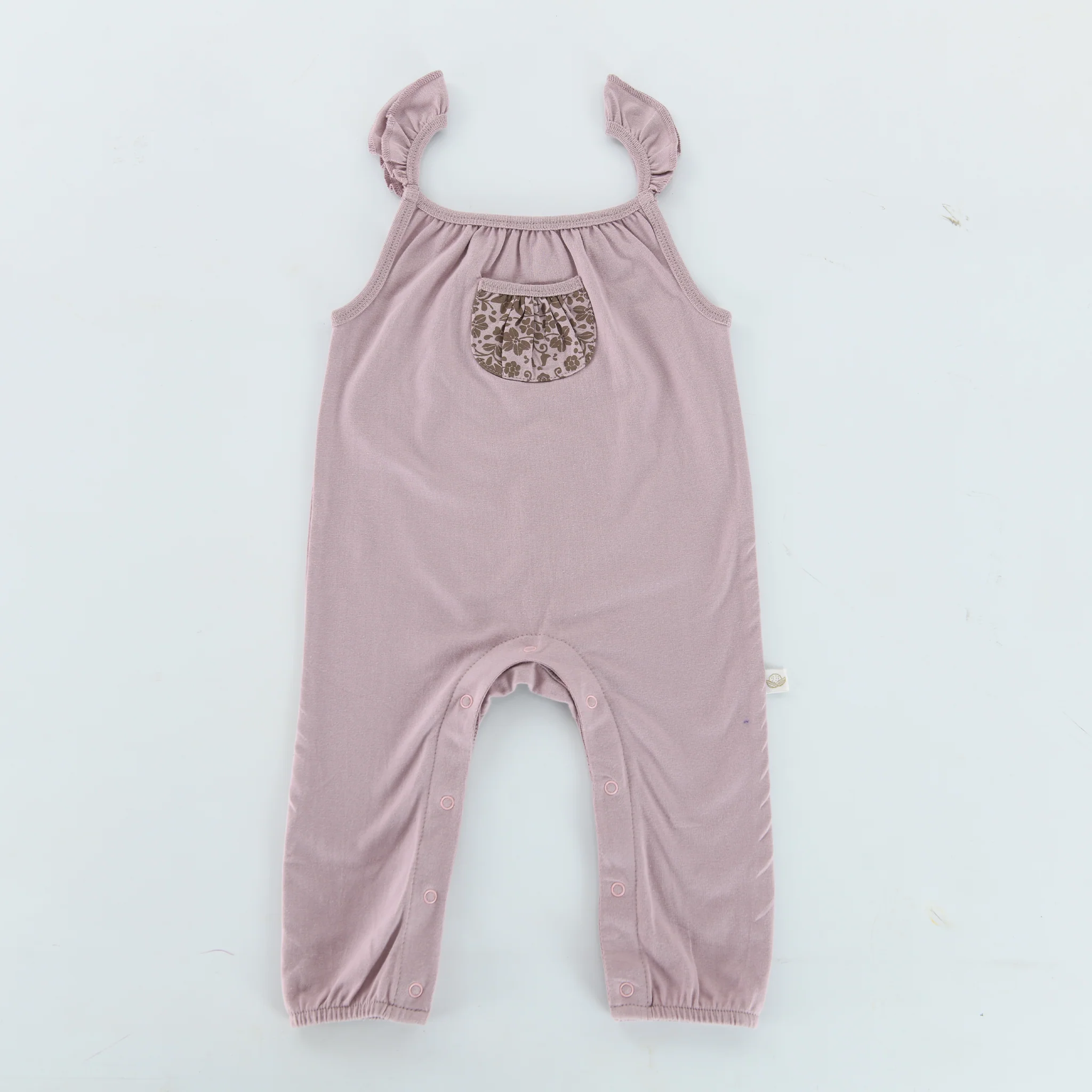 RETIRED - Organic Pocket Tank Jumpsuit - Wood Rose