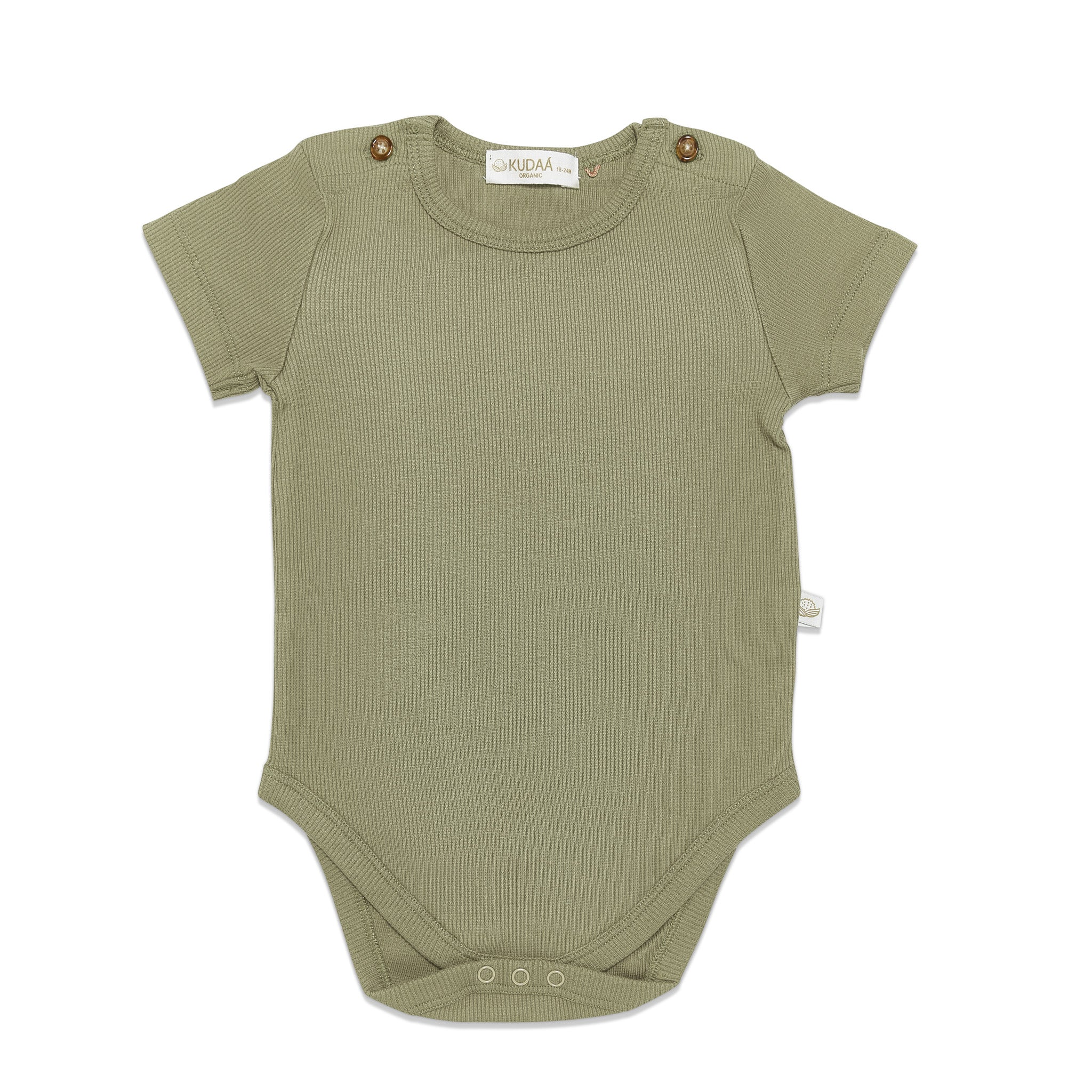 RETIRED - Organic Short Sleeve Bunsuit - Bayleaf