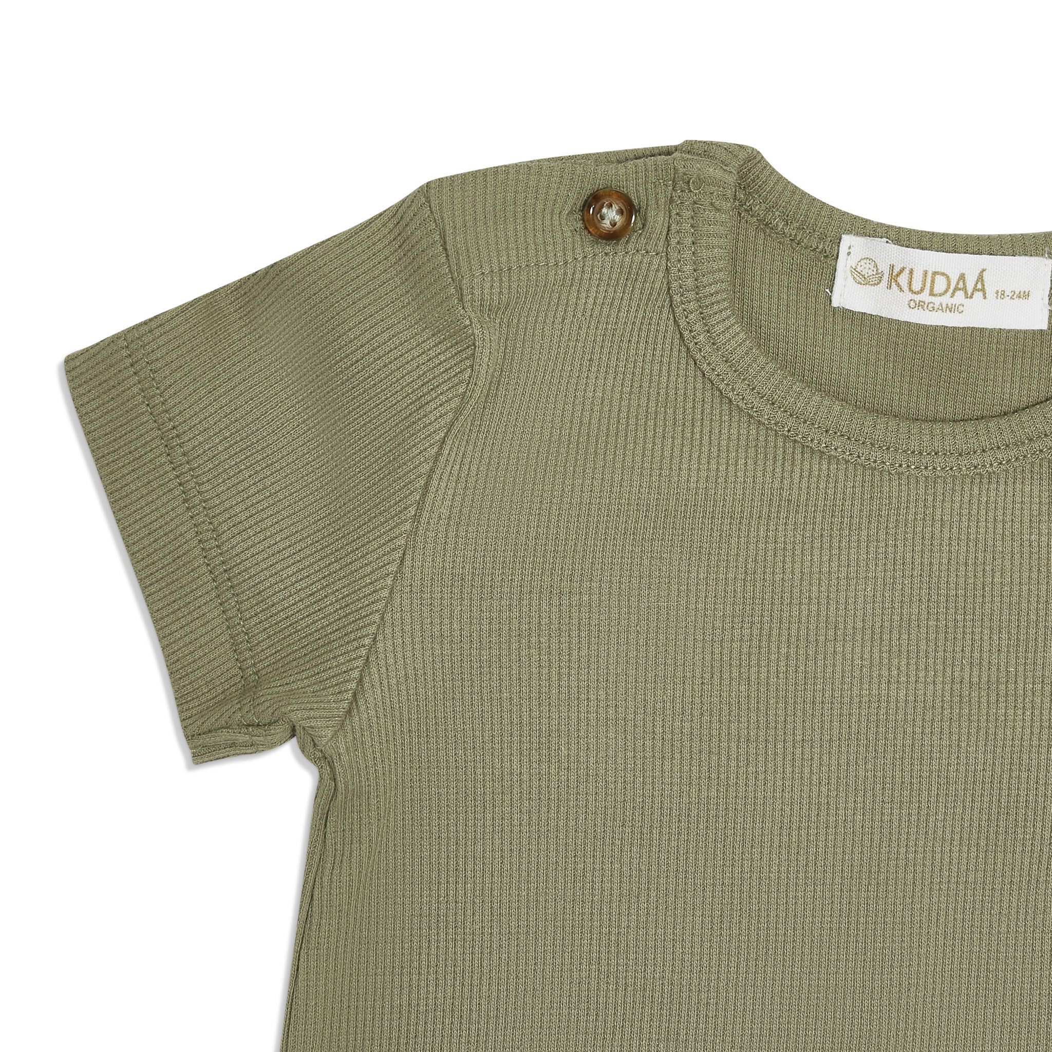 RETIRED - Organic Short Sleeve Bunsuit - Bayleaf - Image 2