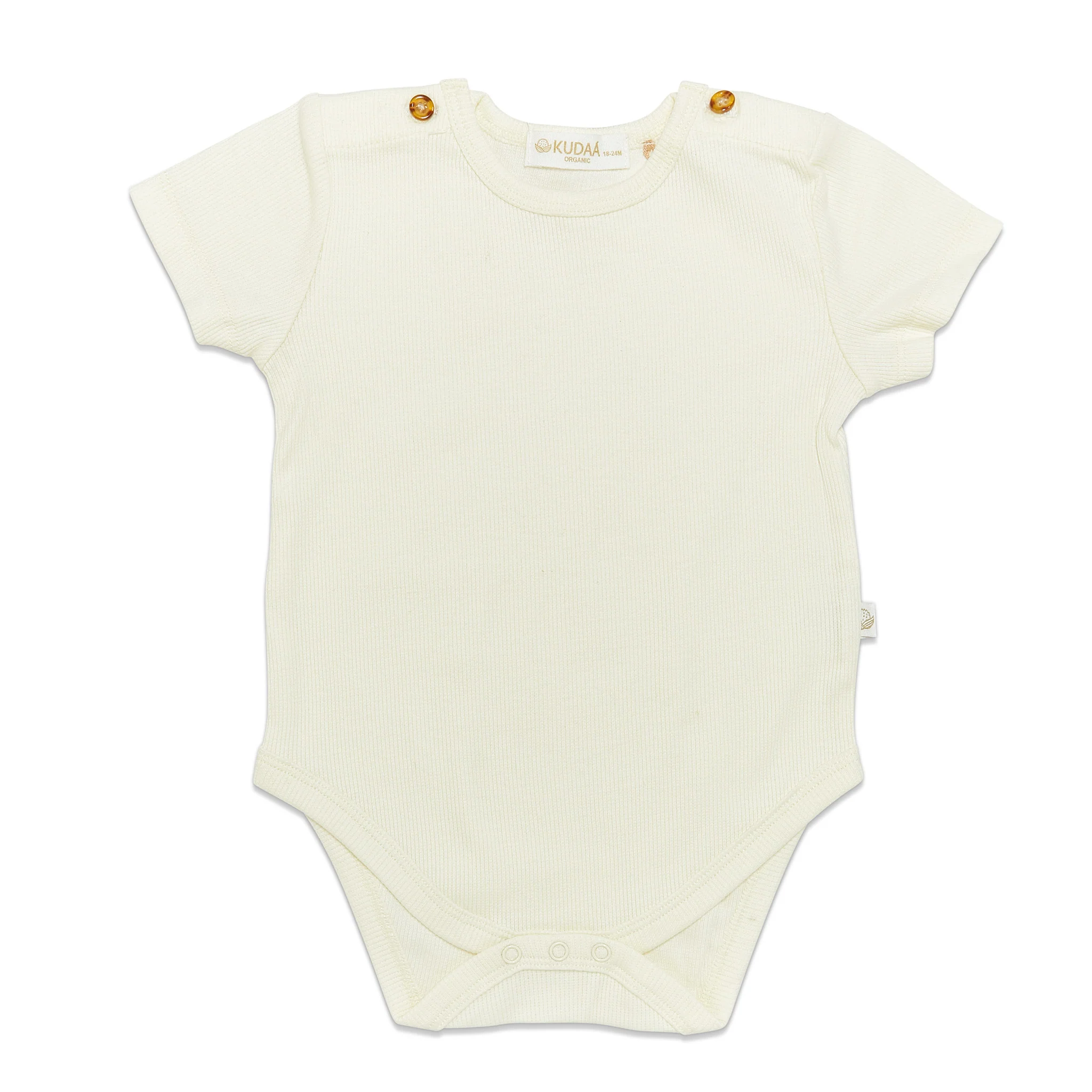 RETIRED - Organic Short Sleeve Bunsuit - Sugar Cookie