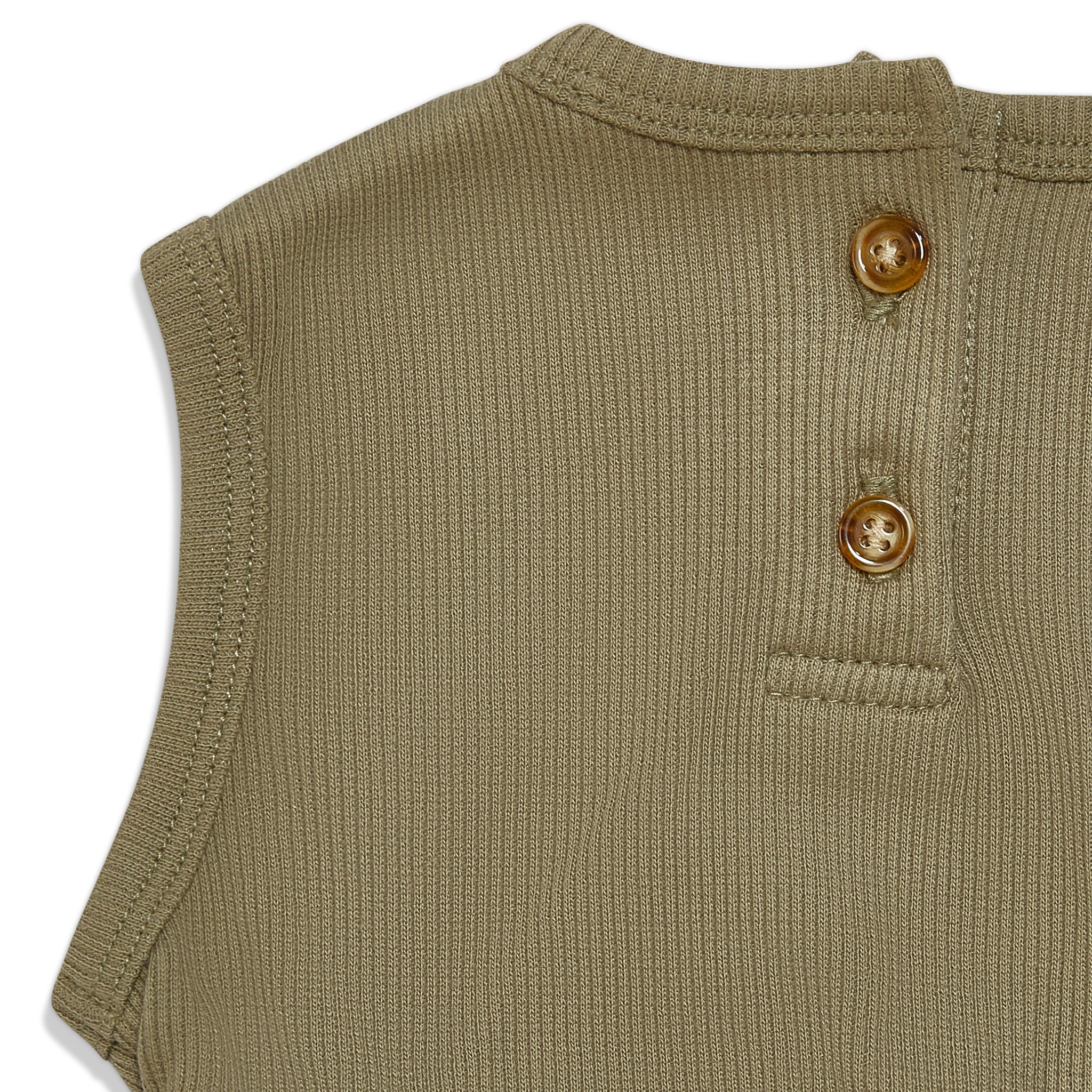 RETIRED - Organic Tank Ruffle Waist Bunsuit - Bayleaf - Image 6