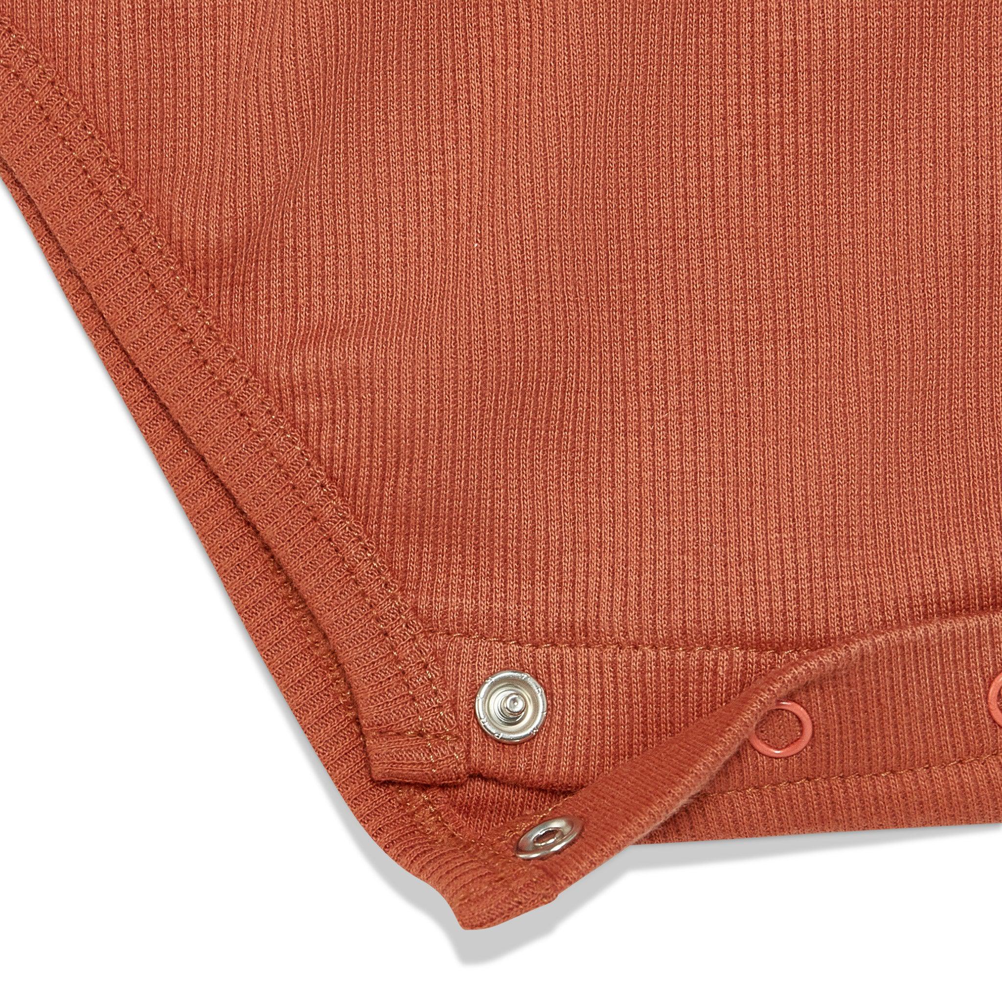 RETIRED - Organic Tank Ruffle Waist Bunsuit - Paprika - Image 7