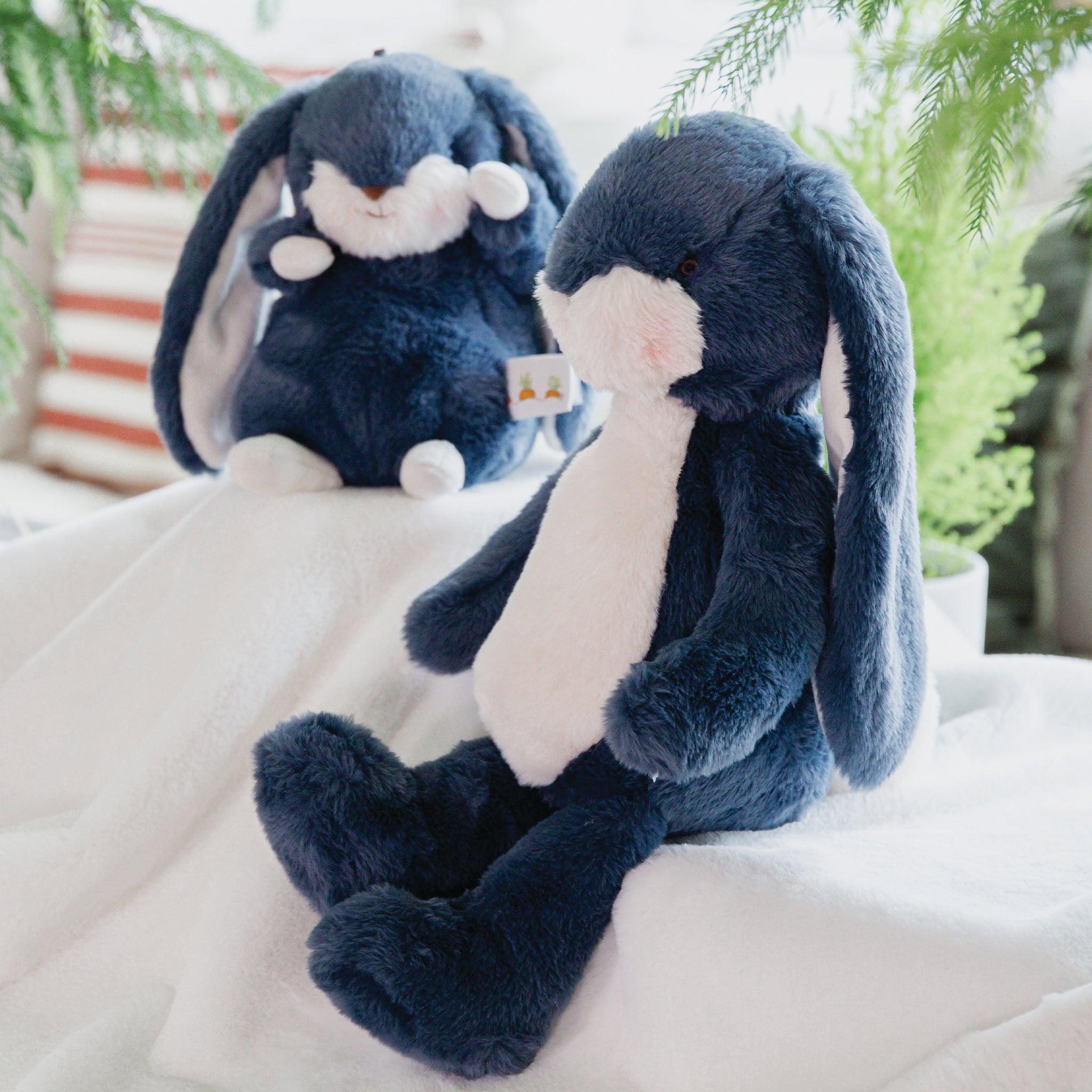 RETIRED - Little 12” Floppy Nibble Bunny - Starry Night Blue - Image 5