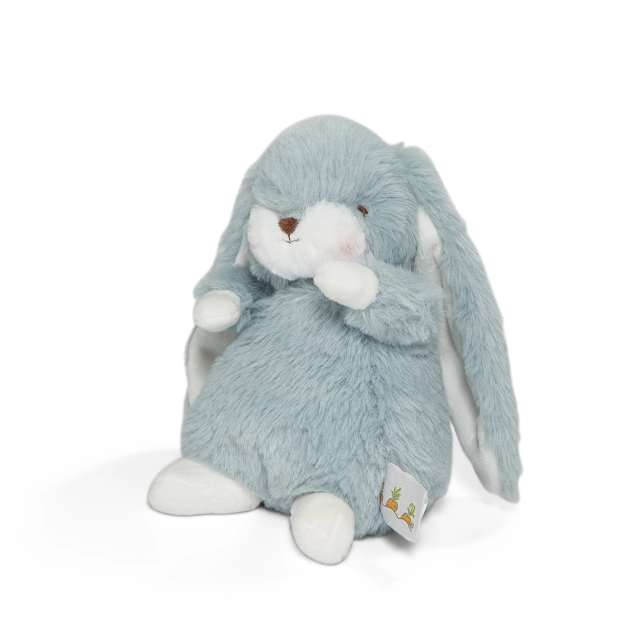 RETIRED - Tiny 8" Nibble Bunny - Stormy Blue - Image 3