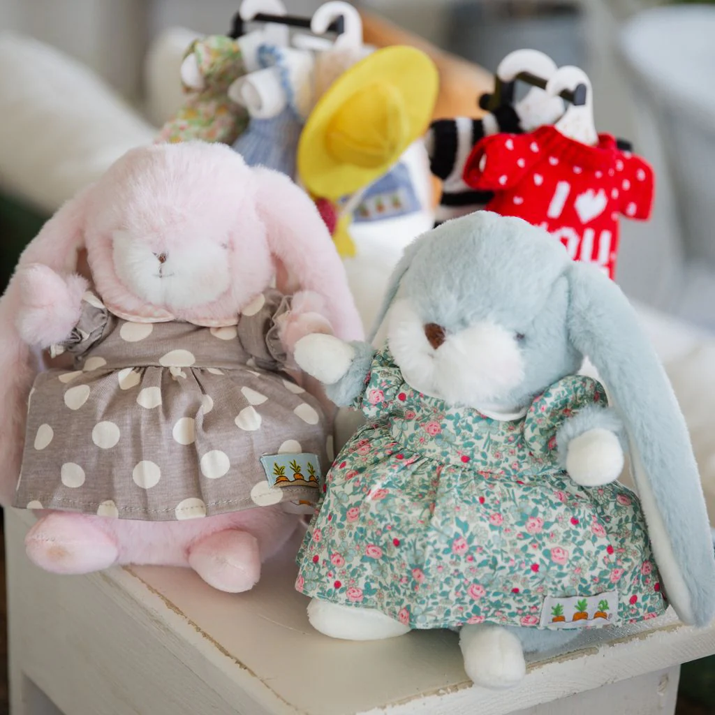 RETIRED - Tiny 8" Nibble Bunny - Stormy Blue - Image 5