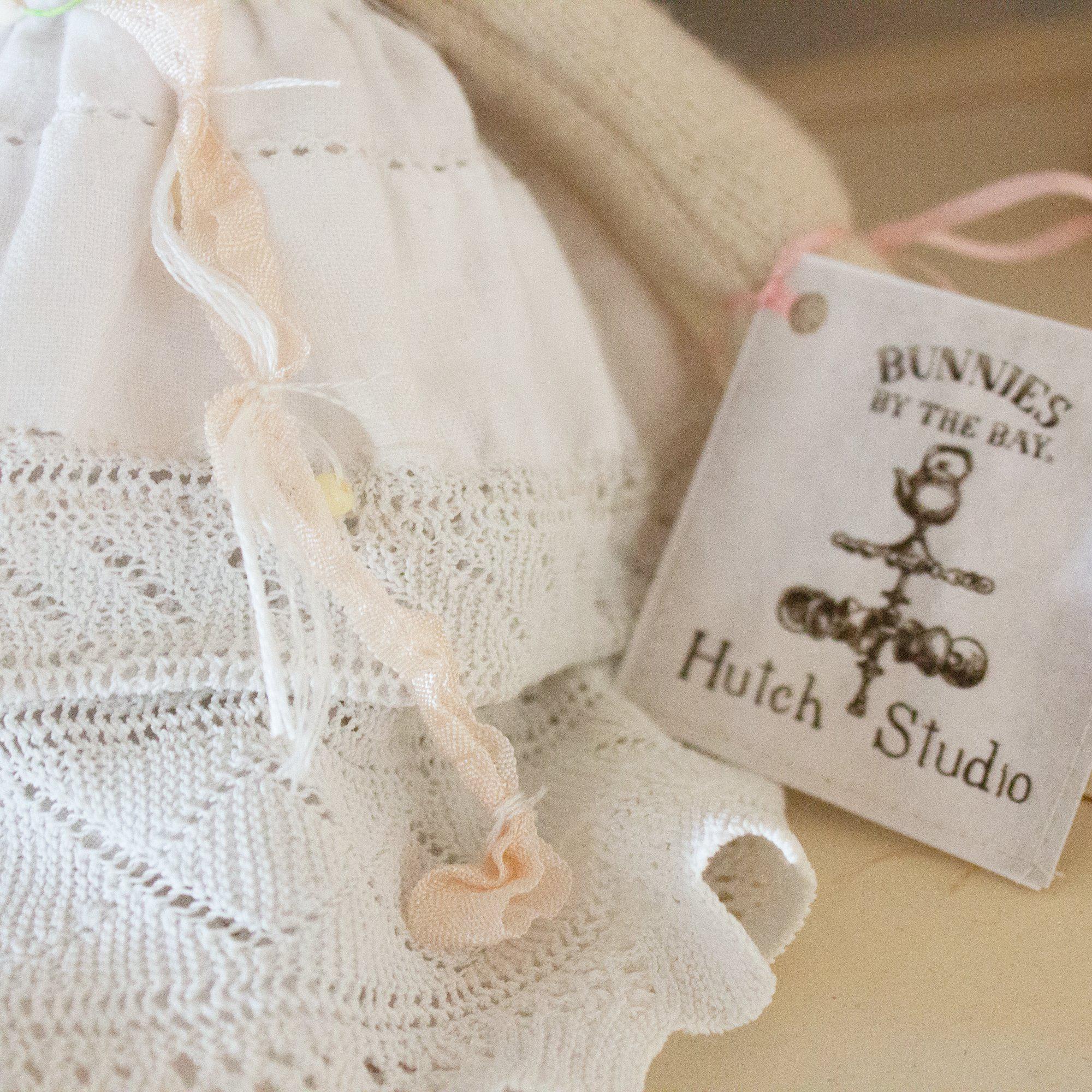 RETIRED - Hutch Studio - Little Pearl - One Of A Kind Cashmere Bunny - Image 3