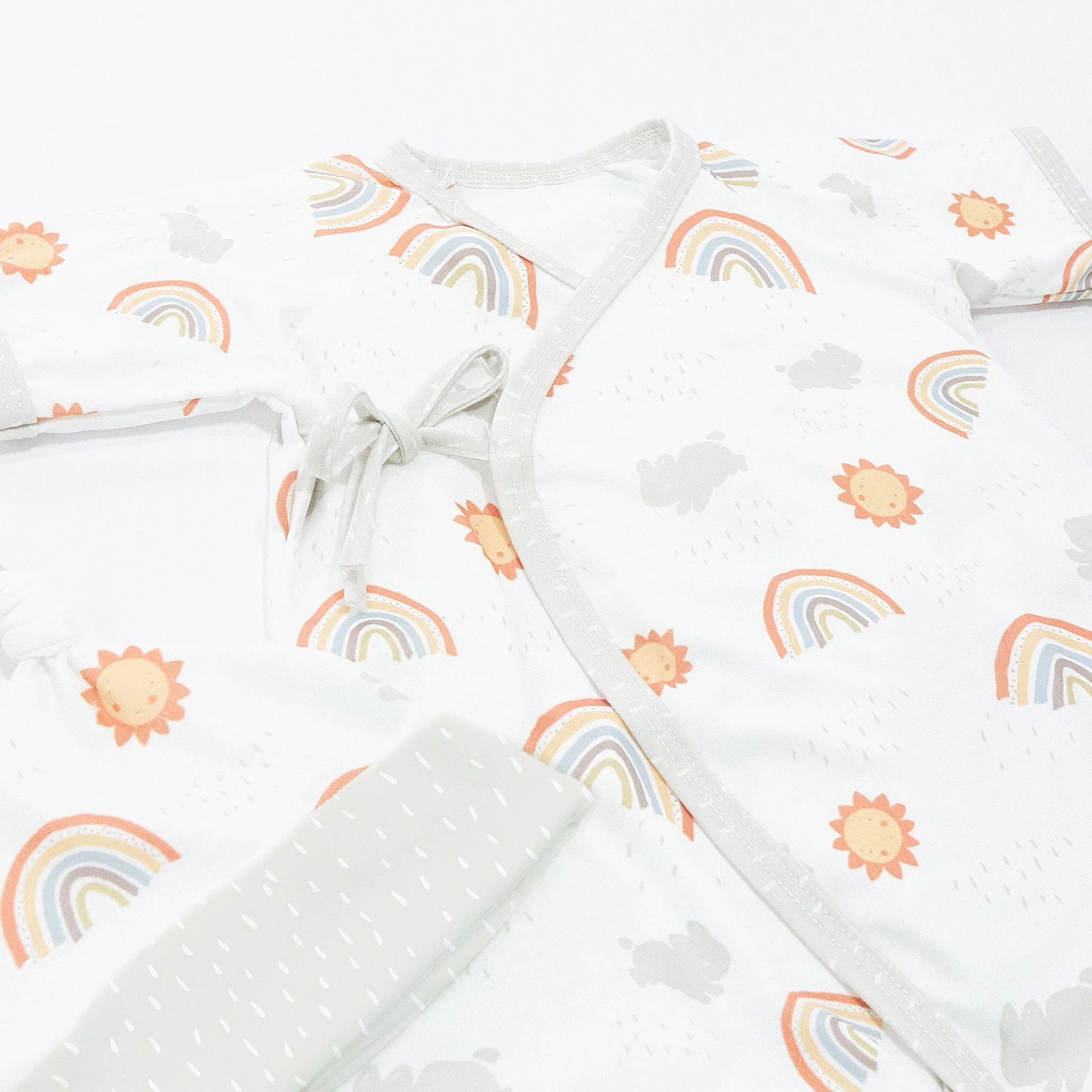 RETIRED - Little Sunshine Kimono Romper and Hat Set - Image 7
