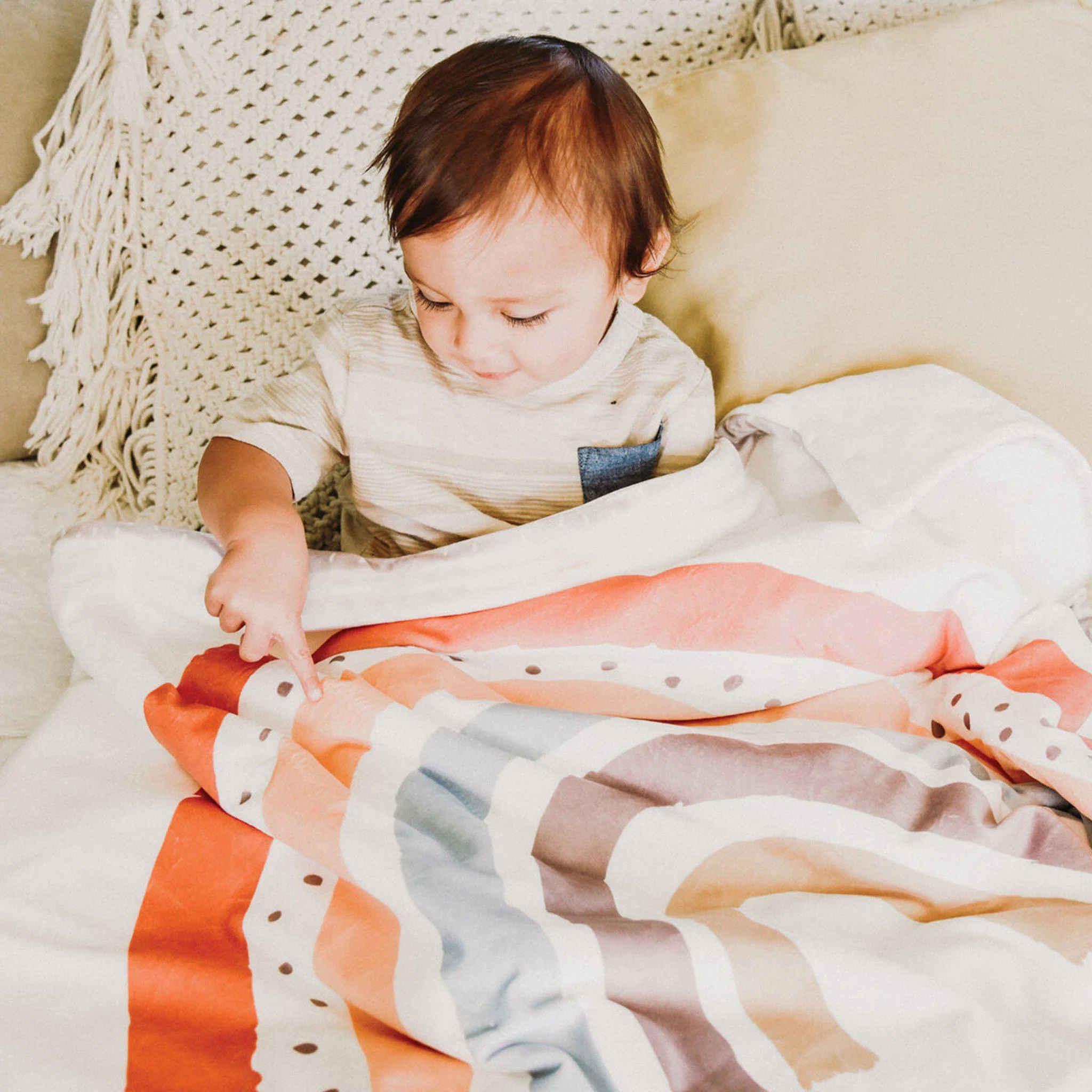 RETIRED - Little Sunshine Rainbow Blanket 41 x 28 - Image 2