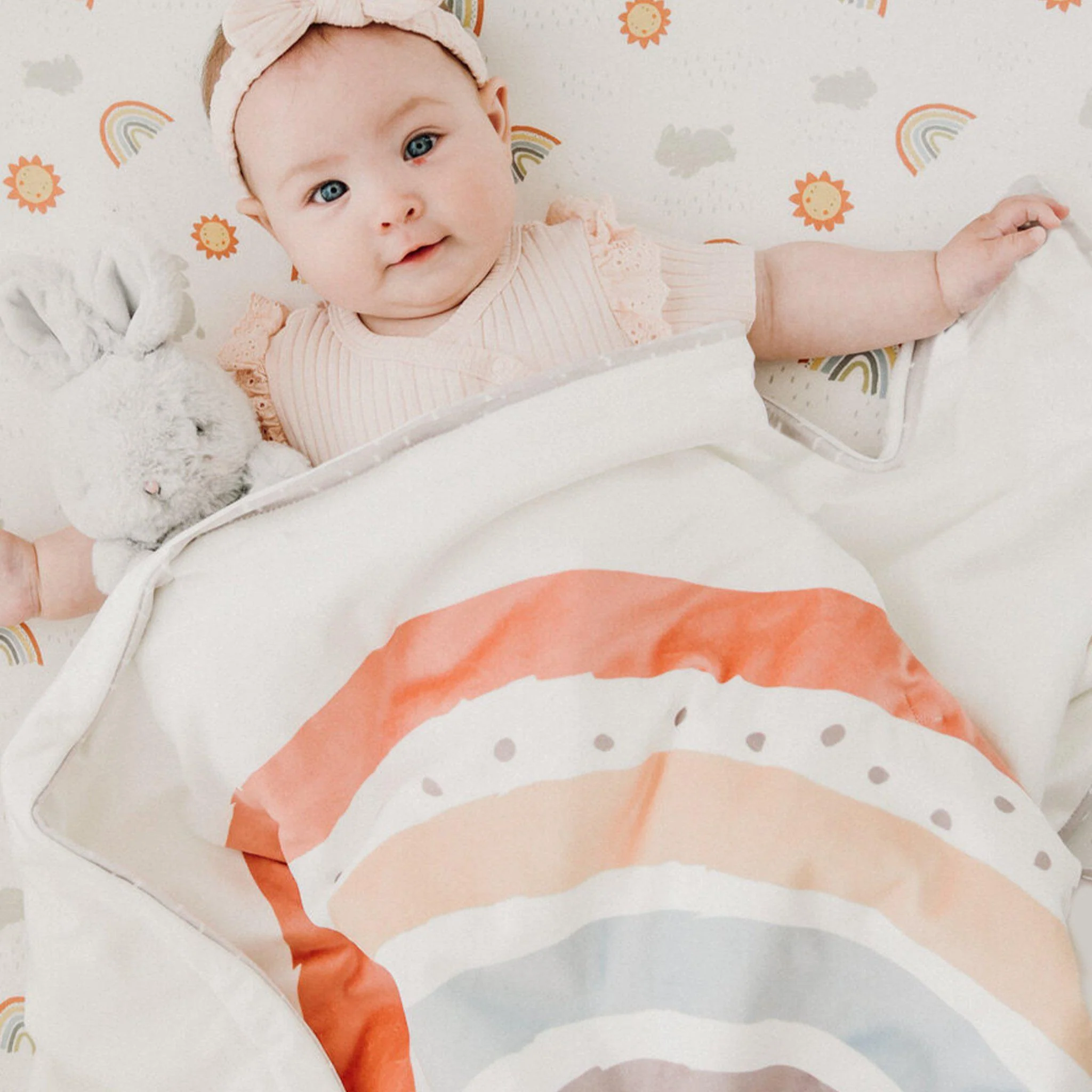 RETIRED - Little Sunshine Rainbow Blanket 41 x 28 - Image 3