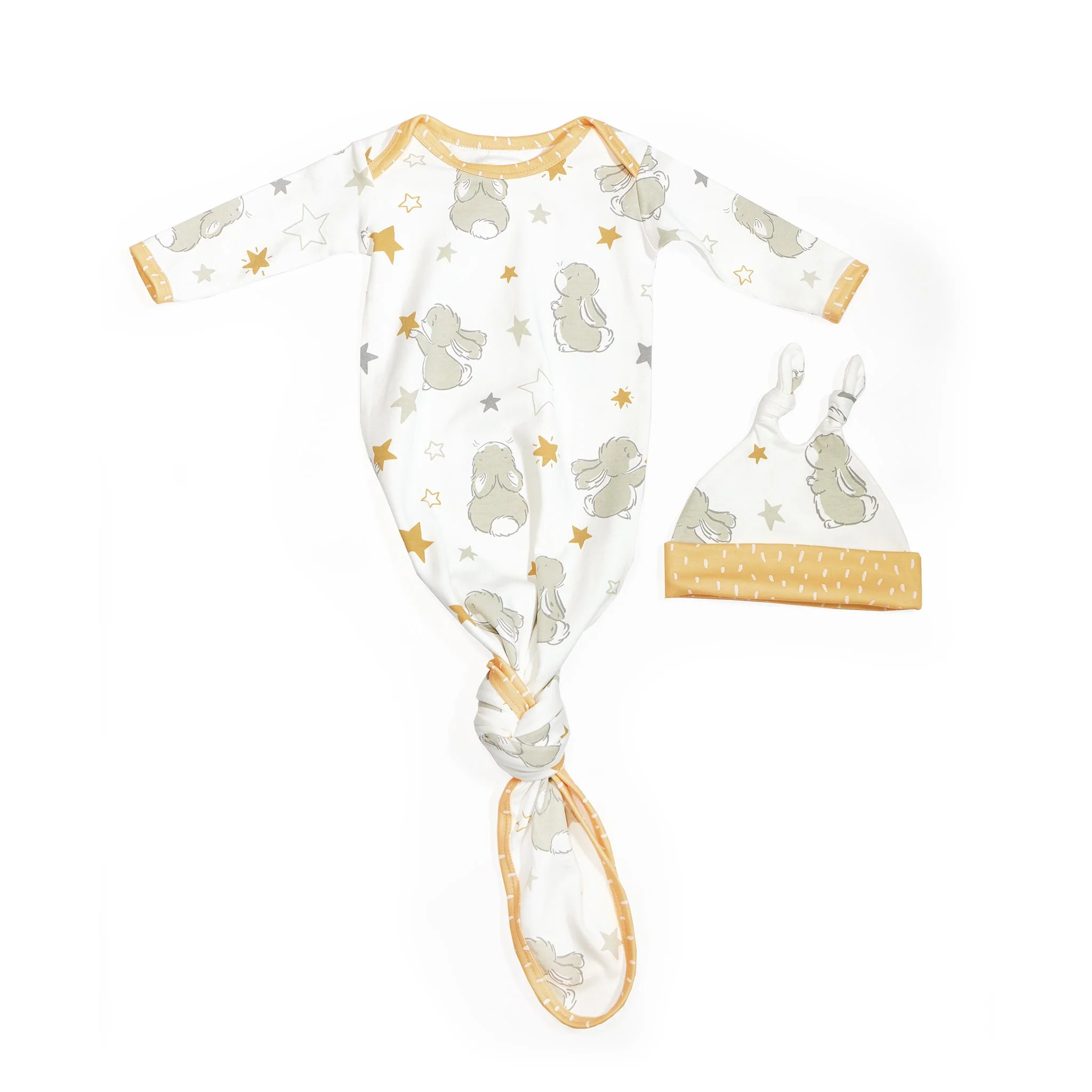 RETIRED - Newborn Little Star Knotty Gown and Hat Set