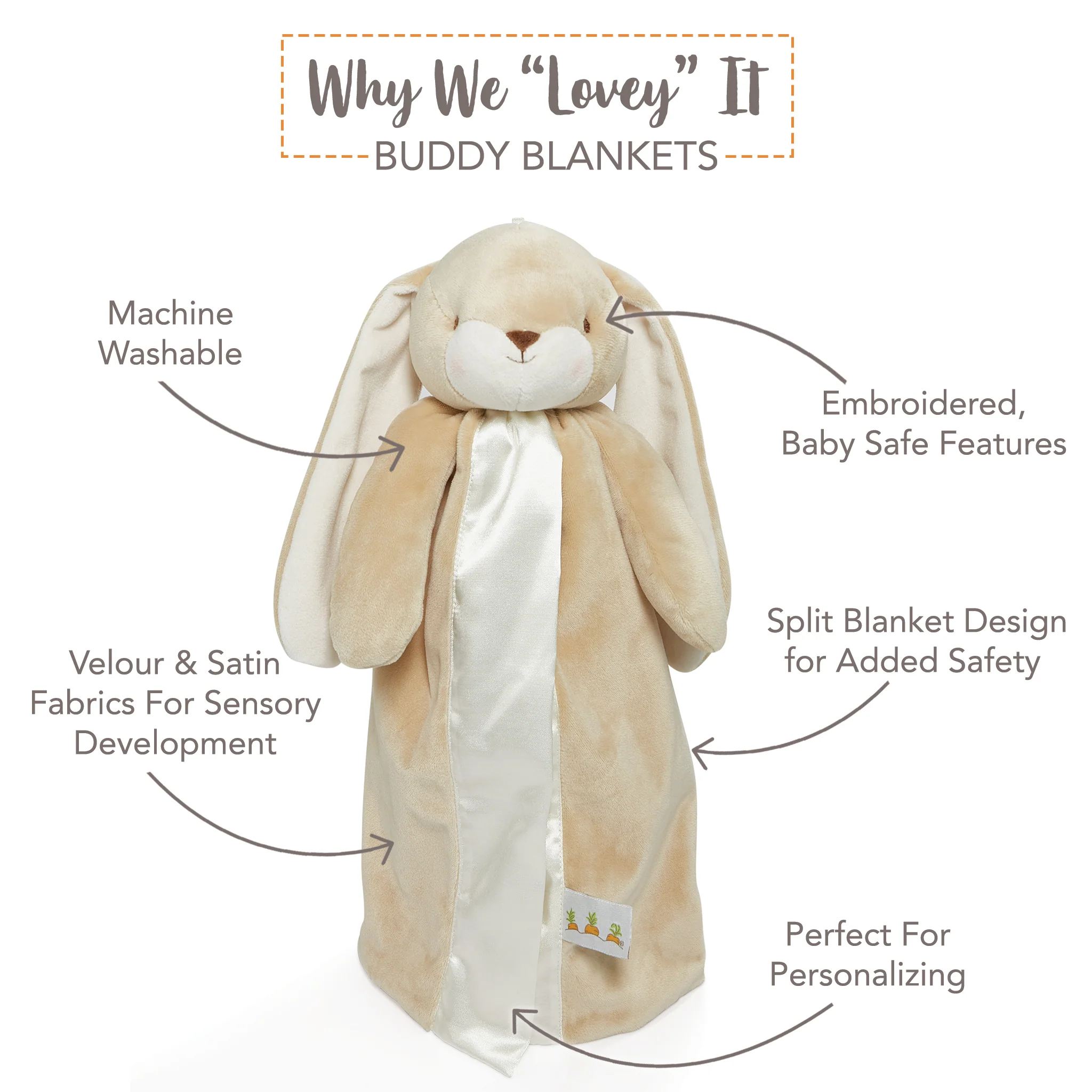 RETIRED - Nibble Buddy Blanket - Almond Joy - Image 5