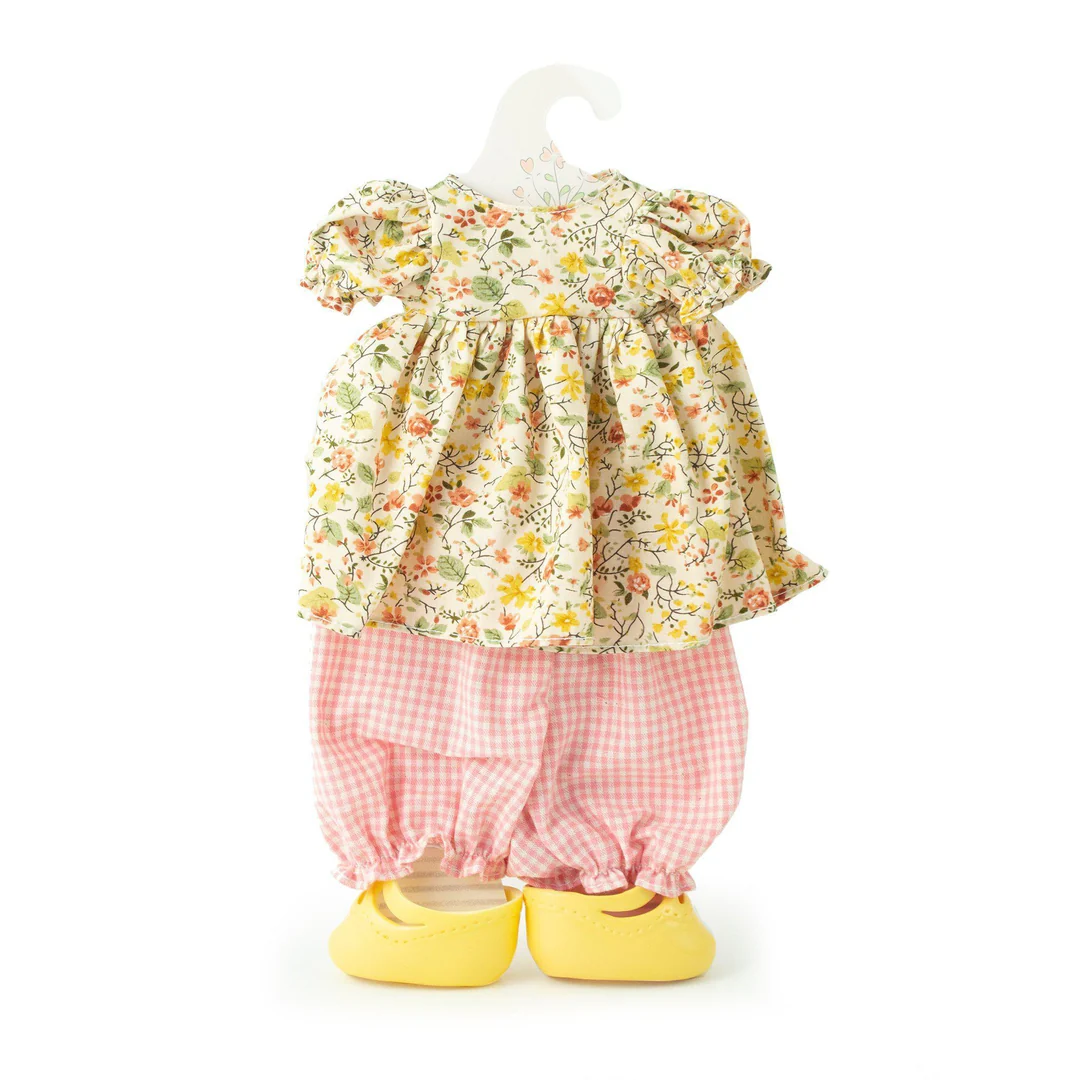 RETIRED - Old Rose Romper Set  - Doll Clothes