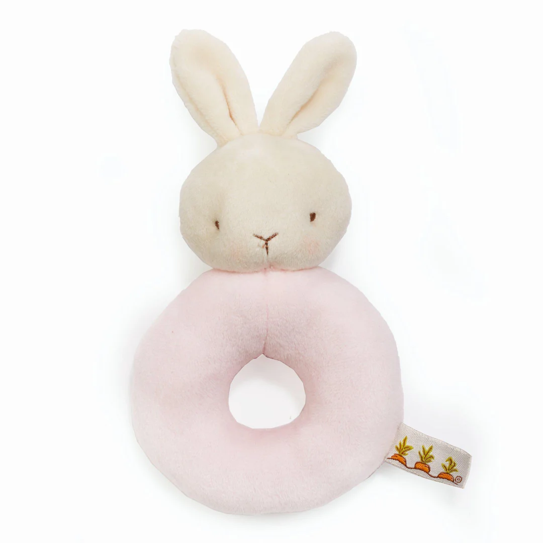 RETIRED - Pink Bunny Ring Rattle