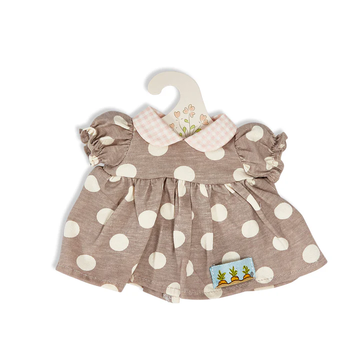 RETIRED - Kiddo's Closet Polka Dot Dress - Gray & Cream