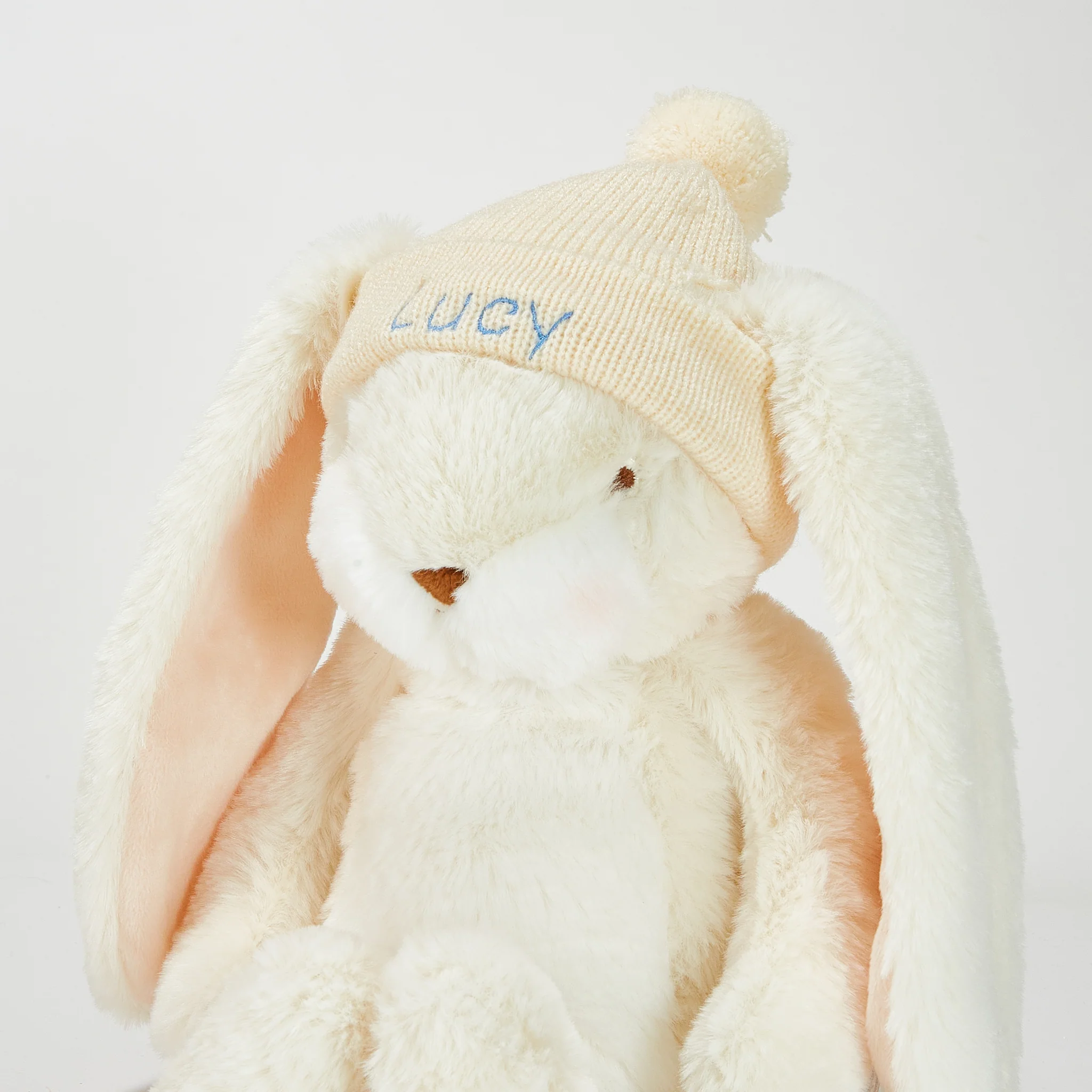 Small Knit Beanie - Cream - Image 4