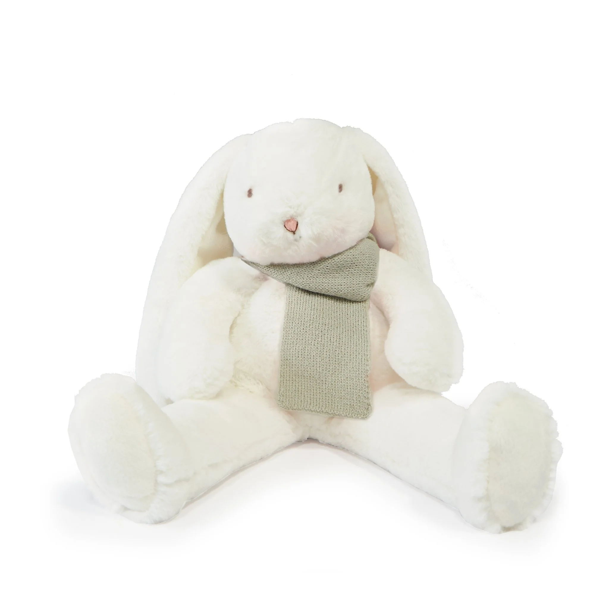 RETIRED - Snowdrop Nibble Fur Bunny with Gray Scarf