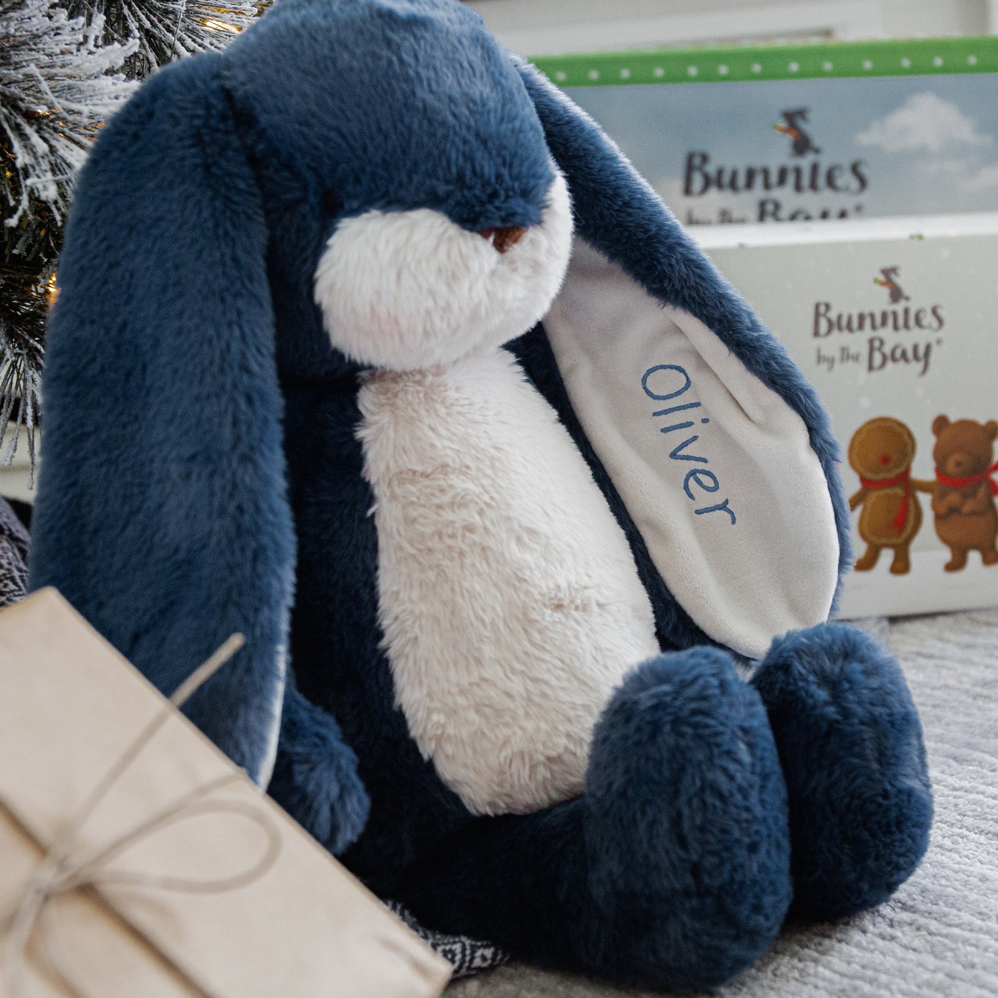 RETIRED - Sweet Floppy Nibble 16” Bunny - Starry Night Blue - Image 2