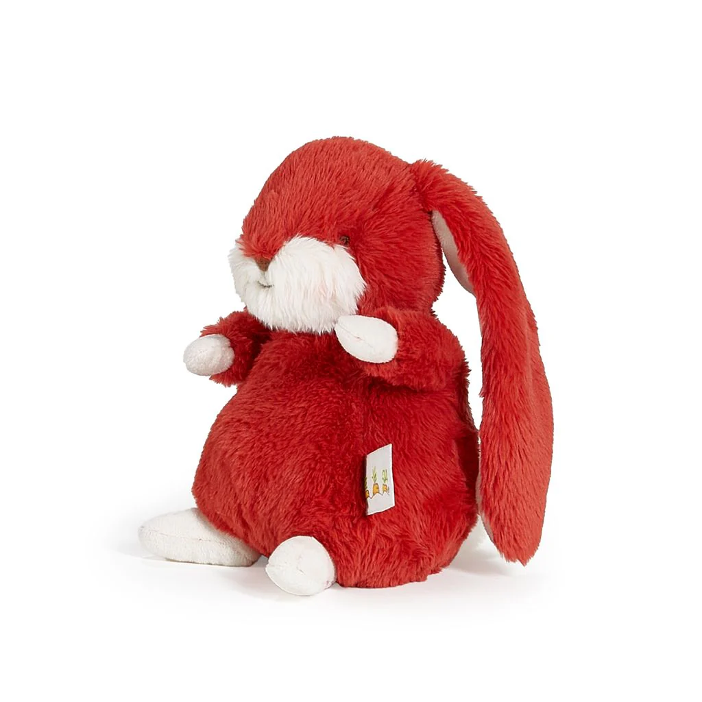 RETIRED - Tiny 8” Nibble Bunny - Cranberry - Image 3