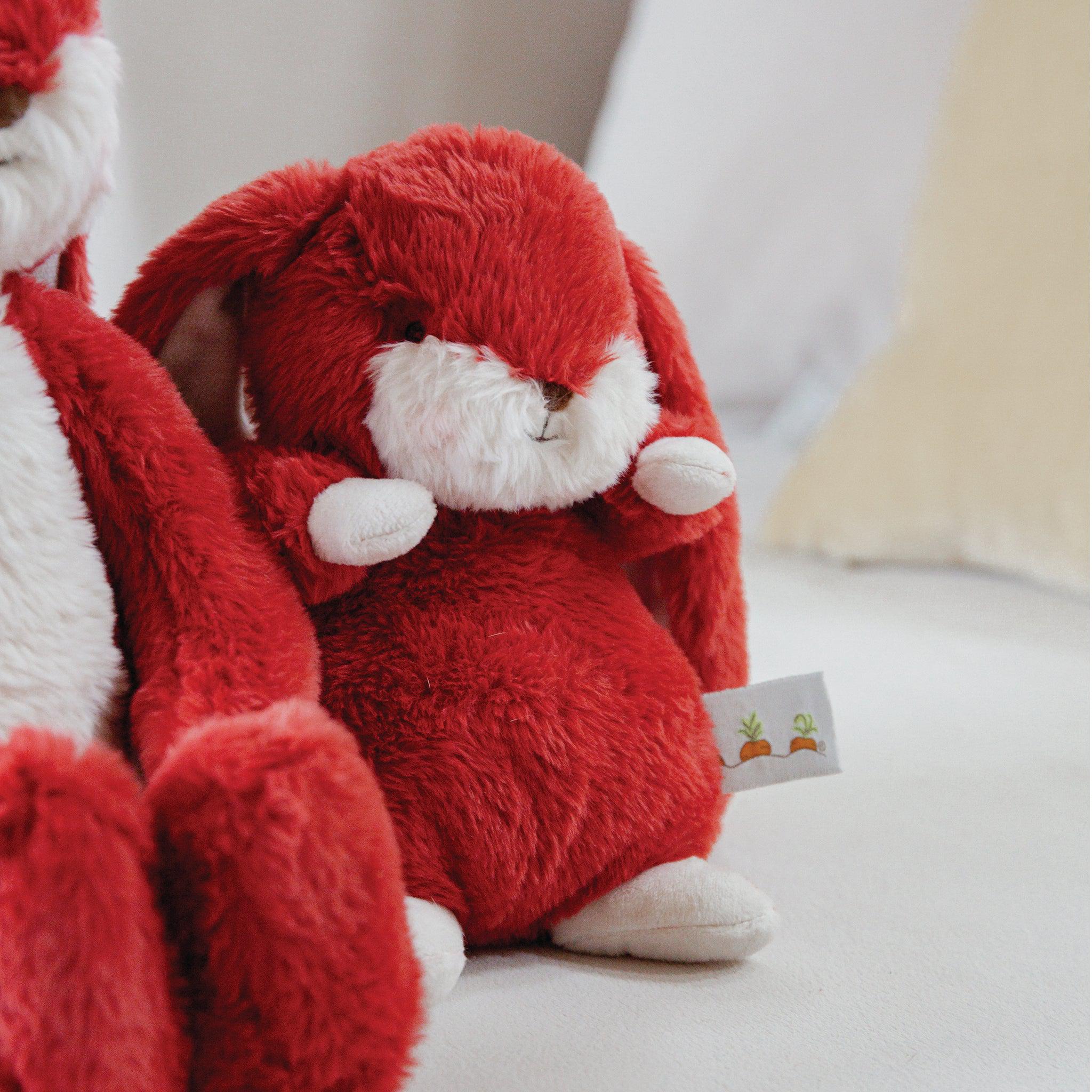 RETIRED - Tiny 8” Nibble Bunny - Cranberry - Image 5