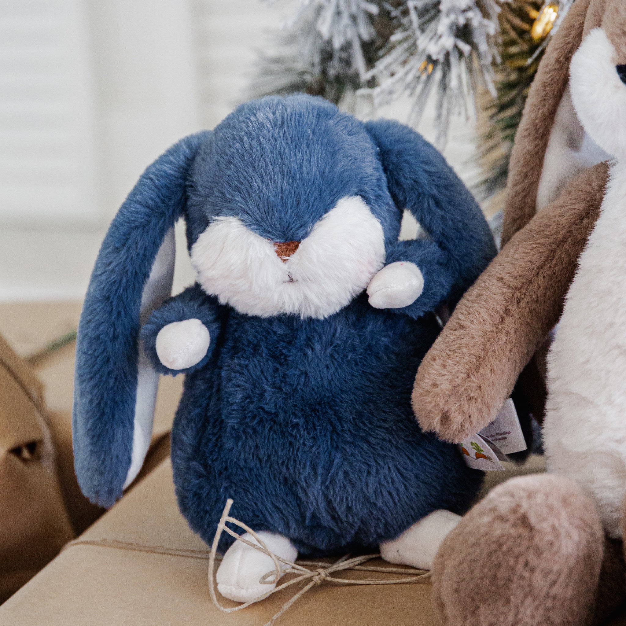 RETIRED - Tiny 8” Nibble Bunny - Starry Night Blue - Image 2