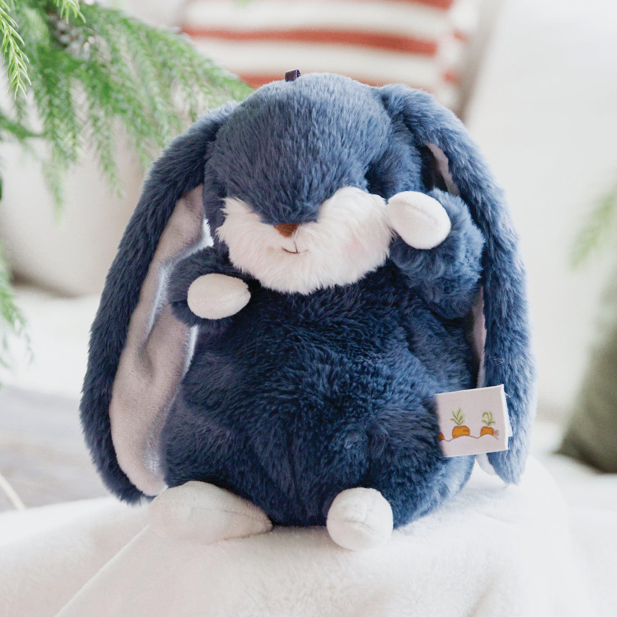 RETIRED - Tiny 8” Nibble Bunny - Starry Night Blue - Image 5