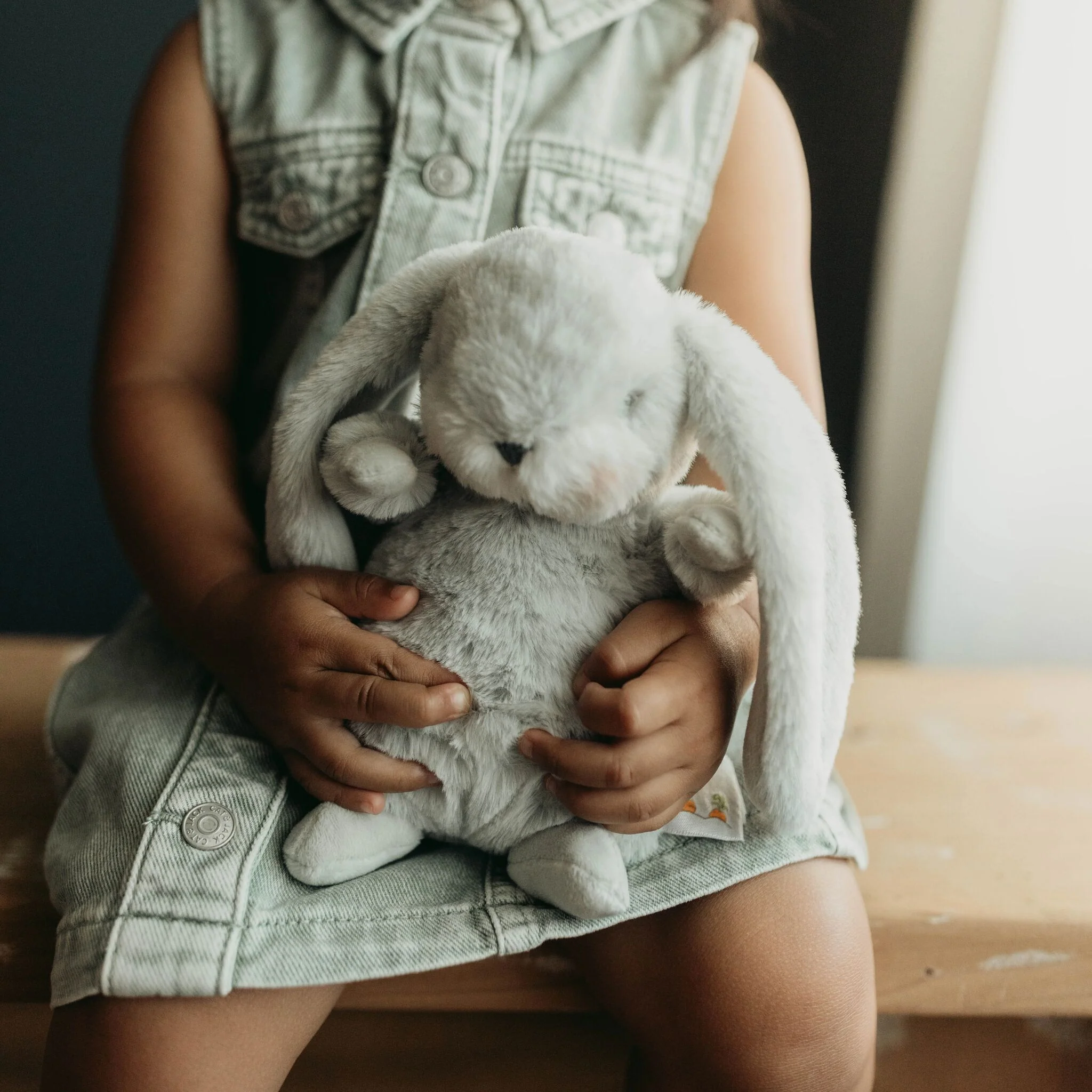 Tiny Nibble  8" Bunny -  Gray - Image 5